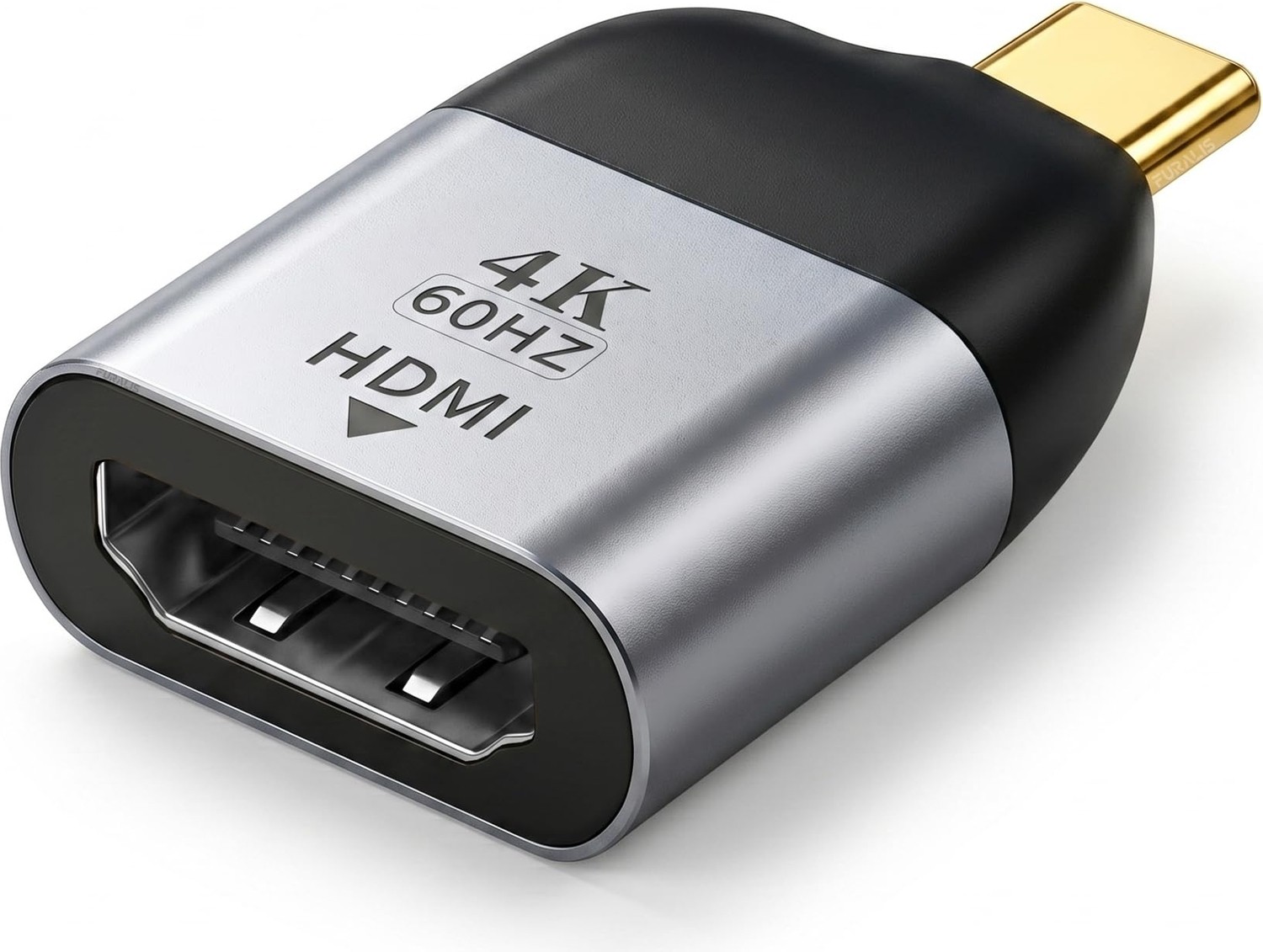 Aesco Furalis Type-C To HDMI 2.0 Çevirici Mini Adaptör - 4k'ya Kadar Destek - Usb-C'den HDMI Görüntü Dönüştürücü - Alüminyum Gövde - Laptop Tablet Telefon Uyumlu - Tak Çalıştır