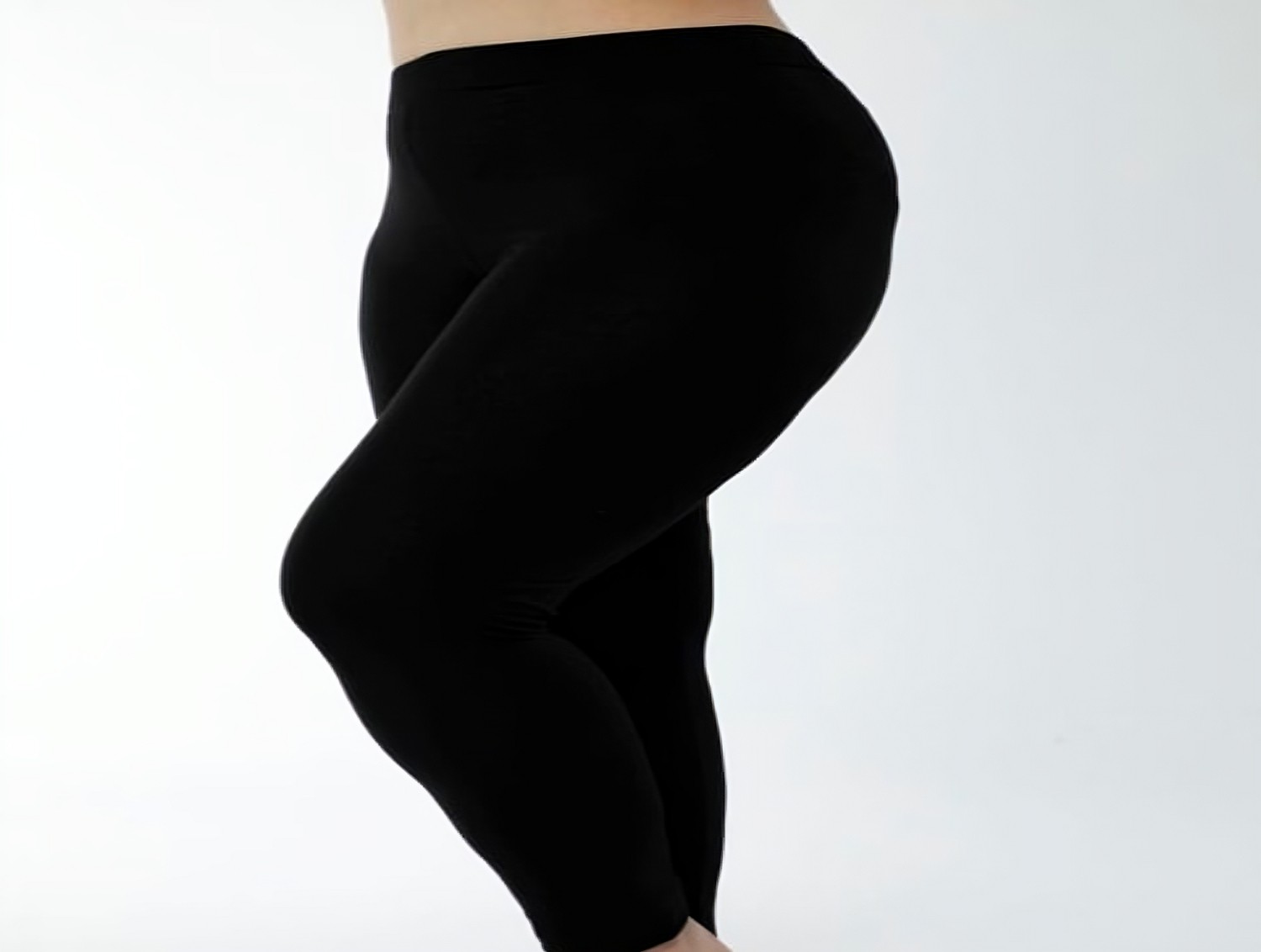 Sngl Kadın Büyük Beden Siyah Tayt Normal Bel 4XL-8XL Esnek ve Rahat Günlük Kullanım İçin görsel 2