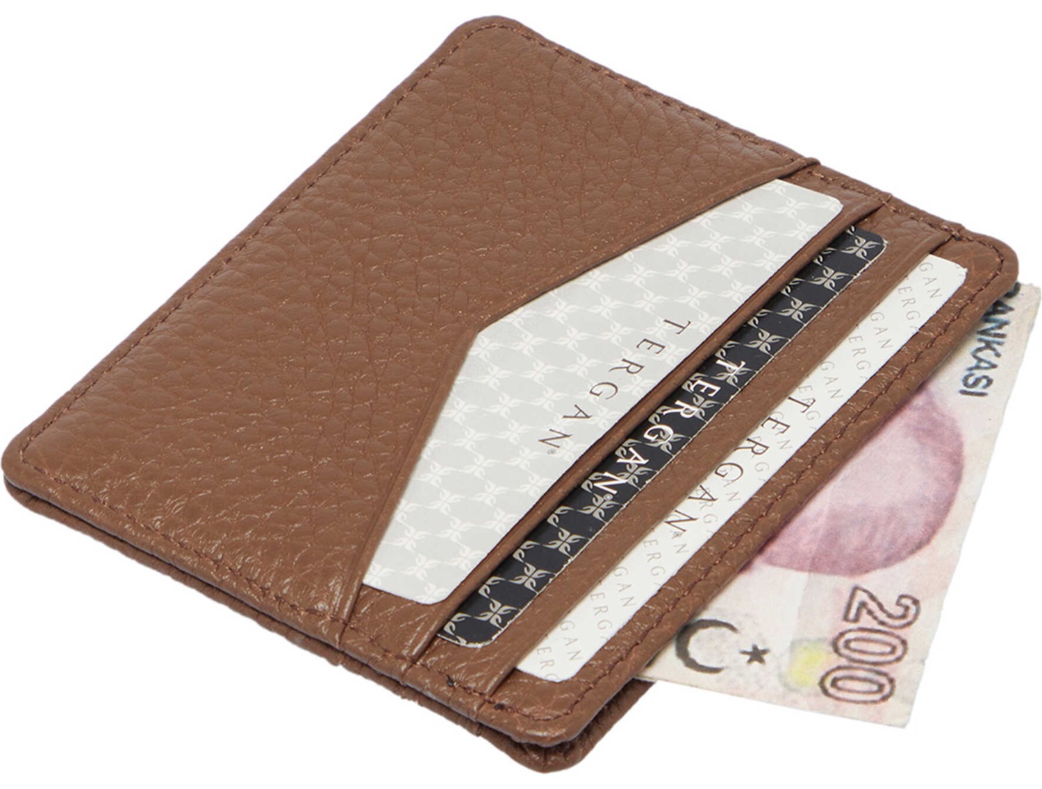 Tergan Taba Hakiki Deri Unisex Kredi Kartlık - S1KK00001665-B67 görsel 7