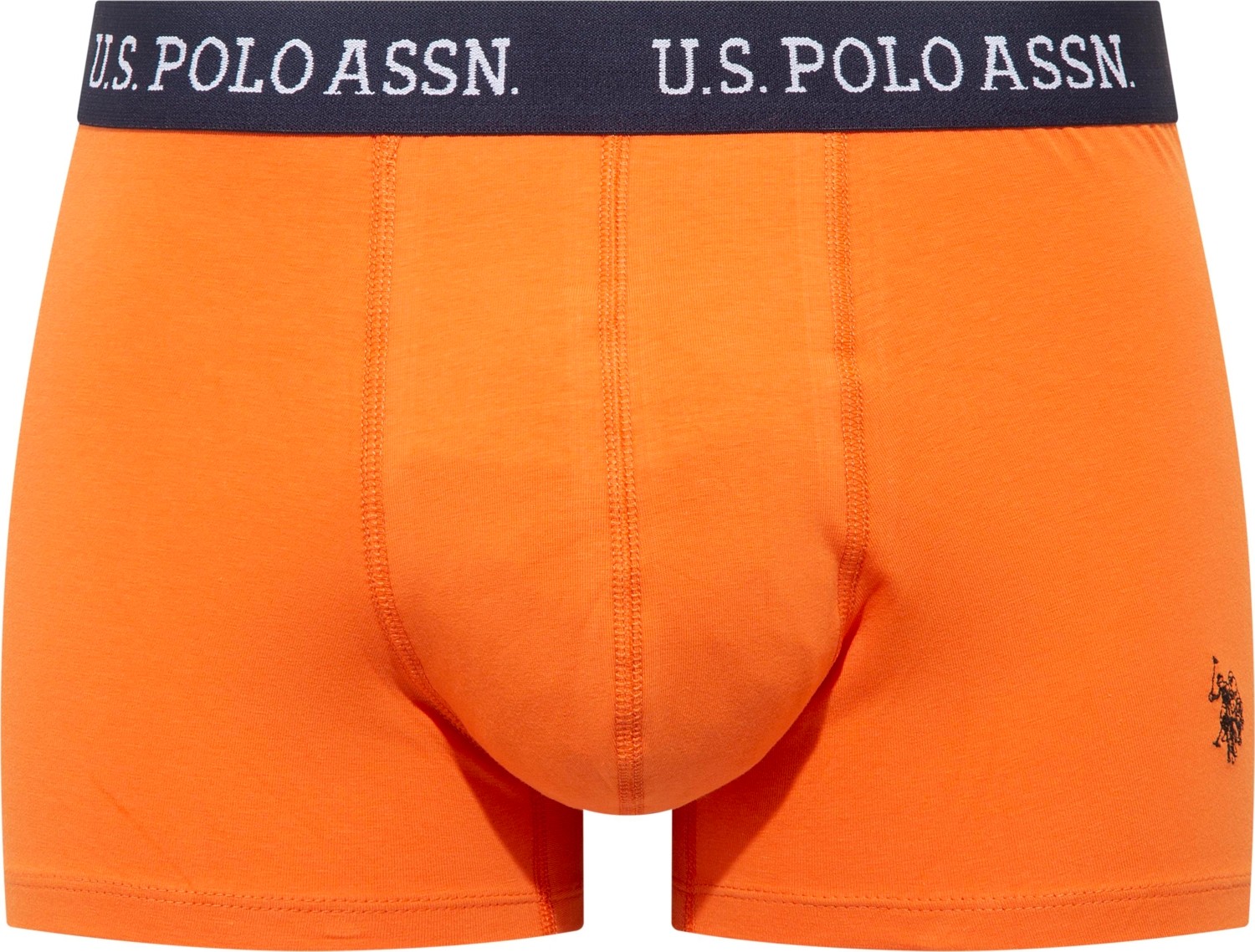 U.S. Polo Assn. 80651 Lacivert - Siyah - Turuncu 3 Lü Boxer görsel 4