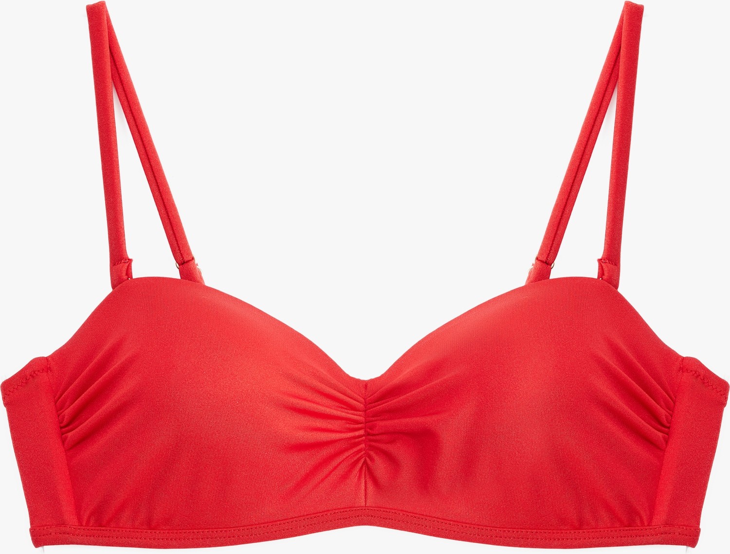 Koton Kalp Yaka Drape Detaylı Straplez Bikini Üstü