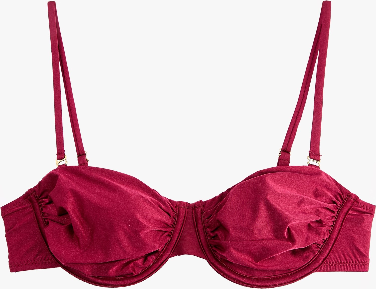 Koton Drapeli Kalp Yaka Parlak Balenli Bikini Üstü Çıkarılabilir Askılı