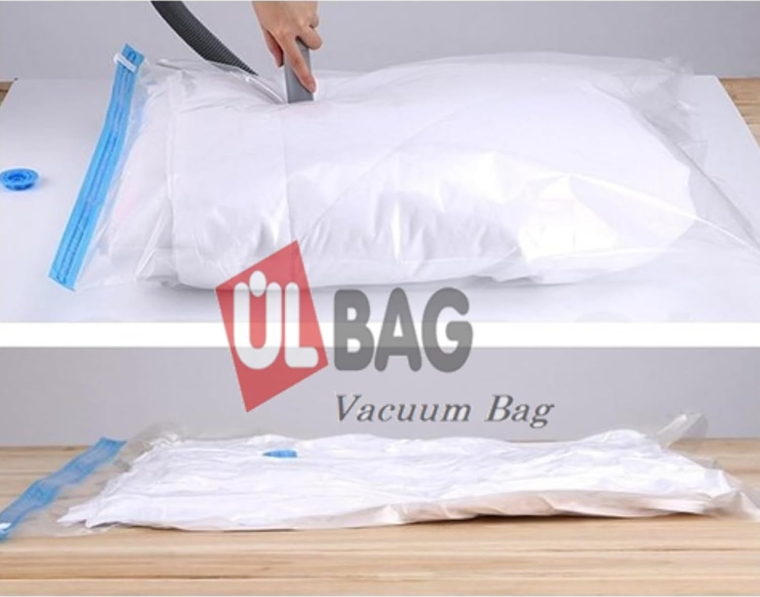 OEM (3 Adet) Büyük Boy (90 cm x 120 Cm) Yorgan,battaniye Baza Altı Için Vakumlu Poşet - Vakumlu Hurç - Vakumlu Torba görsel 3