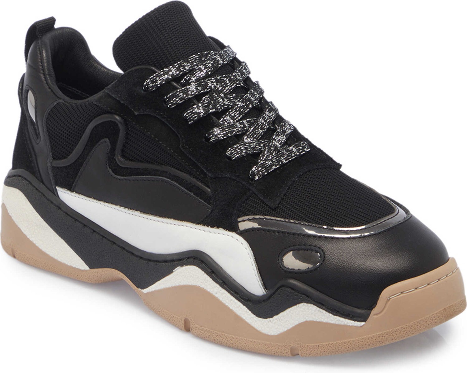 Tergan Siyah Hakiki Deri Kadın Sneaker - K24I1AY67196-A23