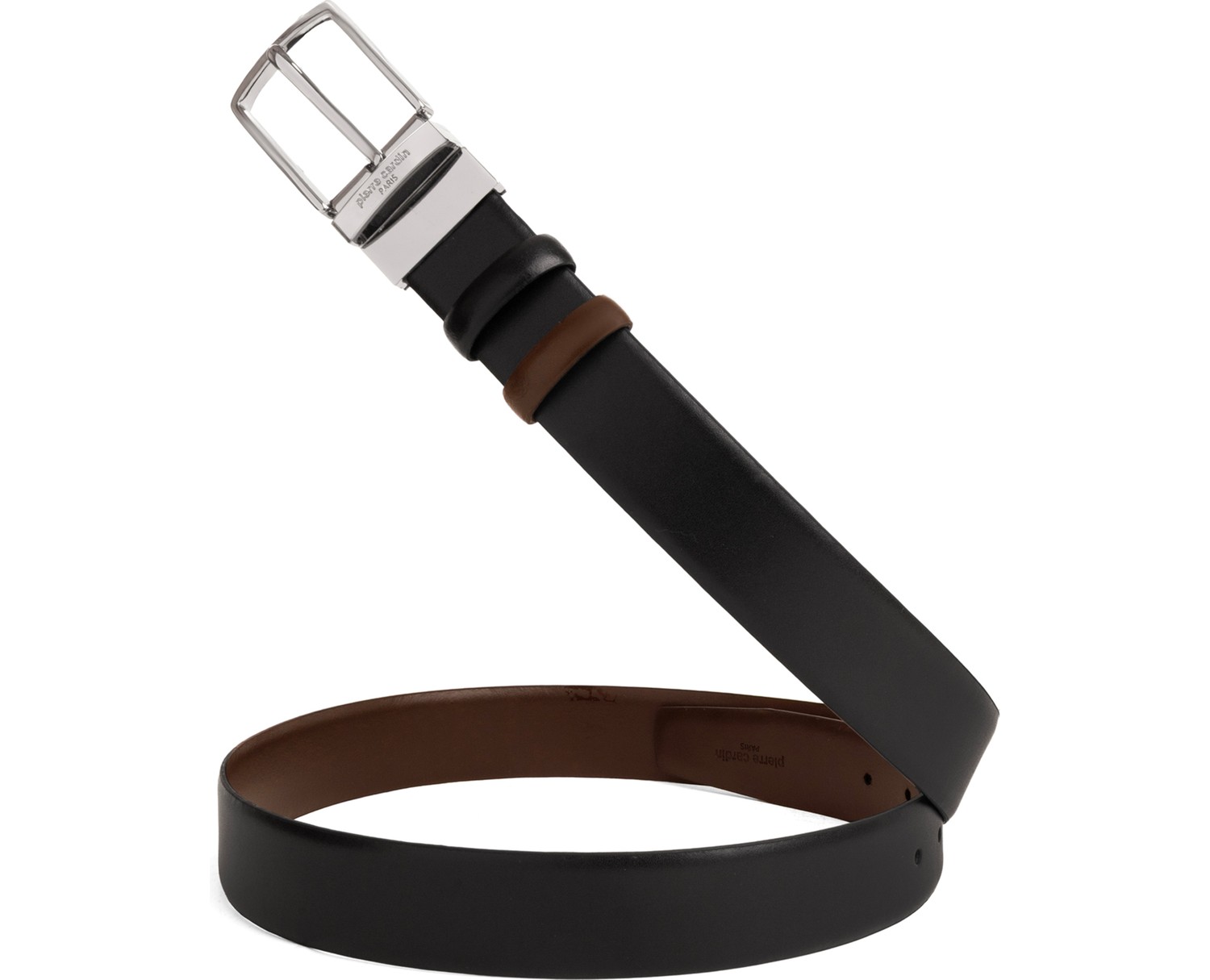 Pierre Cardin Siyah-Lacivert Çift Yönlü Deri Erkek Kemeri (En 3,5 cm) PCCİFT01L2D görsel 2