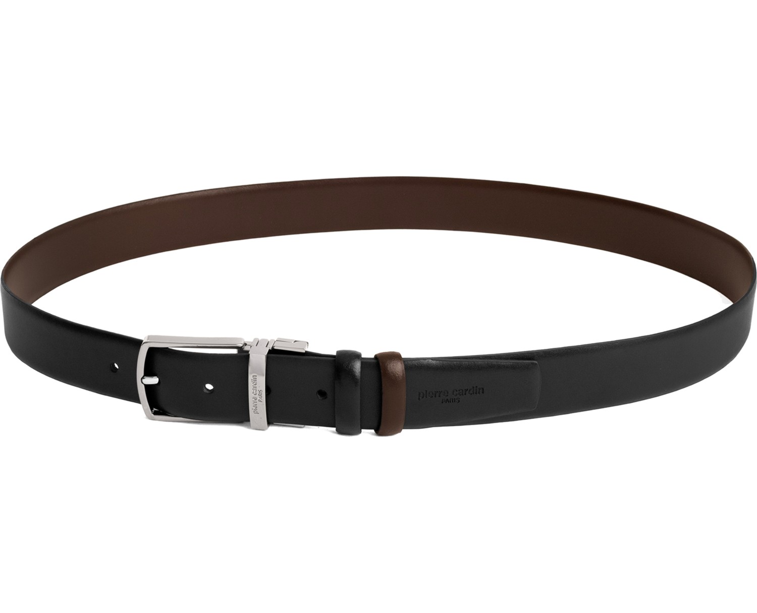 Pierre Cardin Siyah-Lacivert Çift Yönlü Deri Erkek Kemeri (En 3,5 cm) PCCİFT01L2D görsel 3