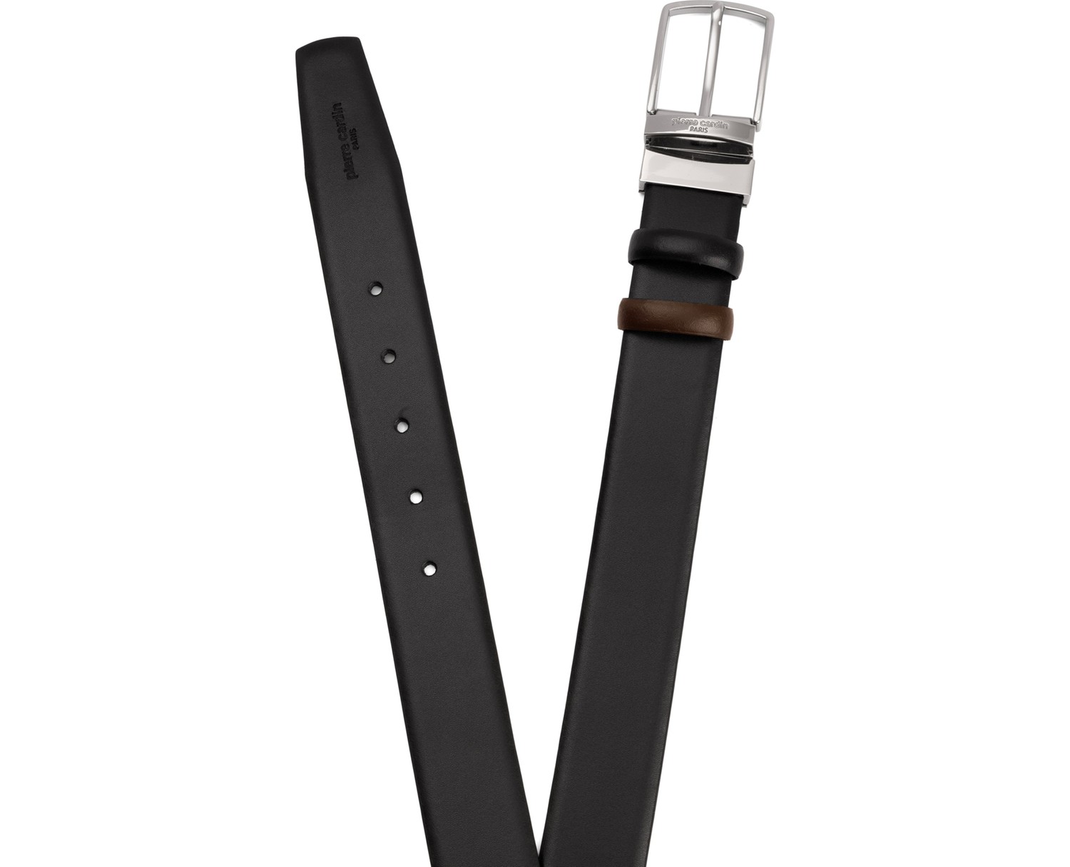 Pierre Cardin Siyah-Lacivert Çift Yönlü Deri Erkek Kemeri (En 3,5 cm) PCCİFT01L2D görsel 4