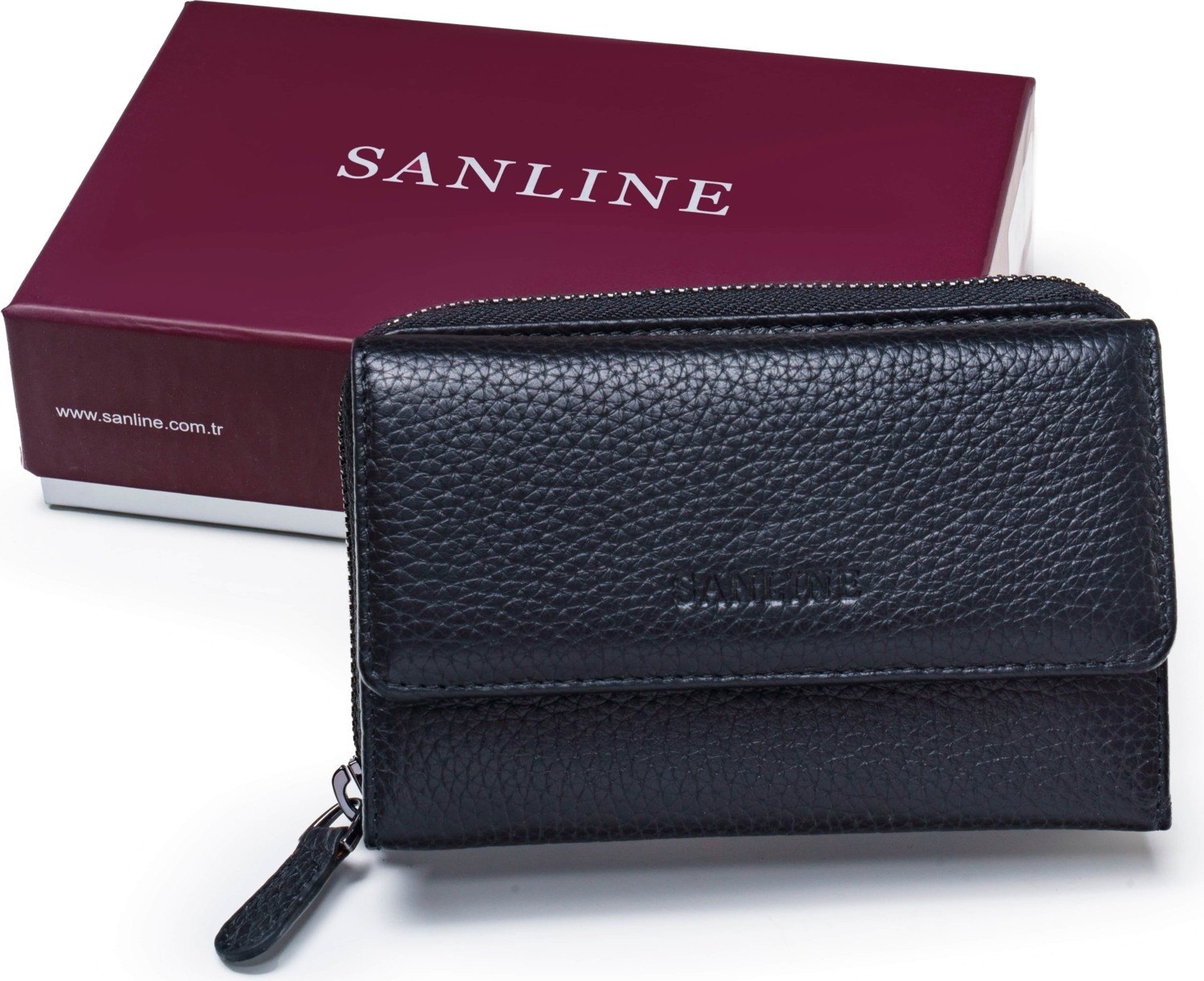 SANLINE Sanlıne 2754 Hakiki Deri Kadın Cüzdan - Sarı görsel 4
