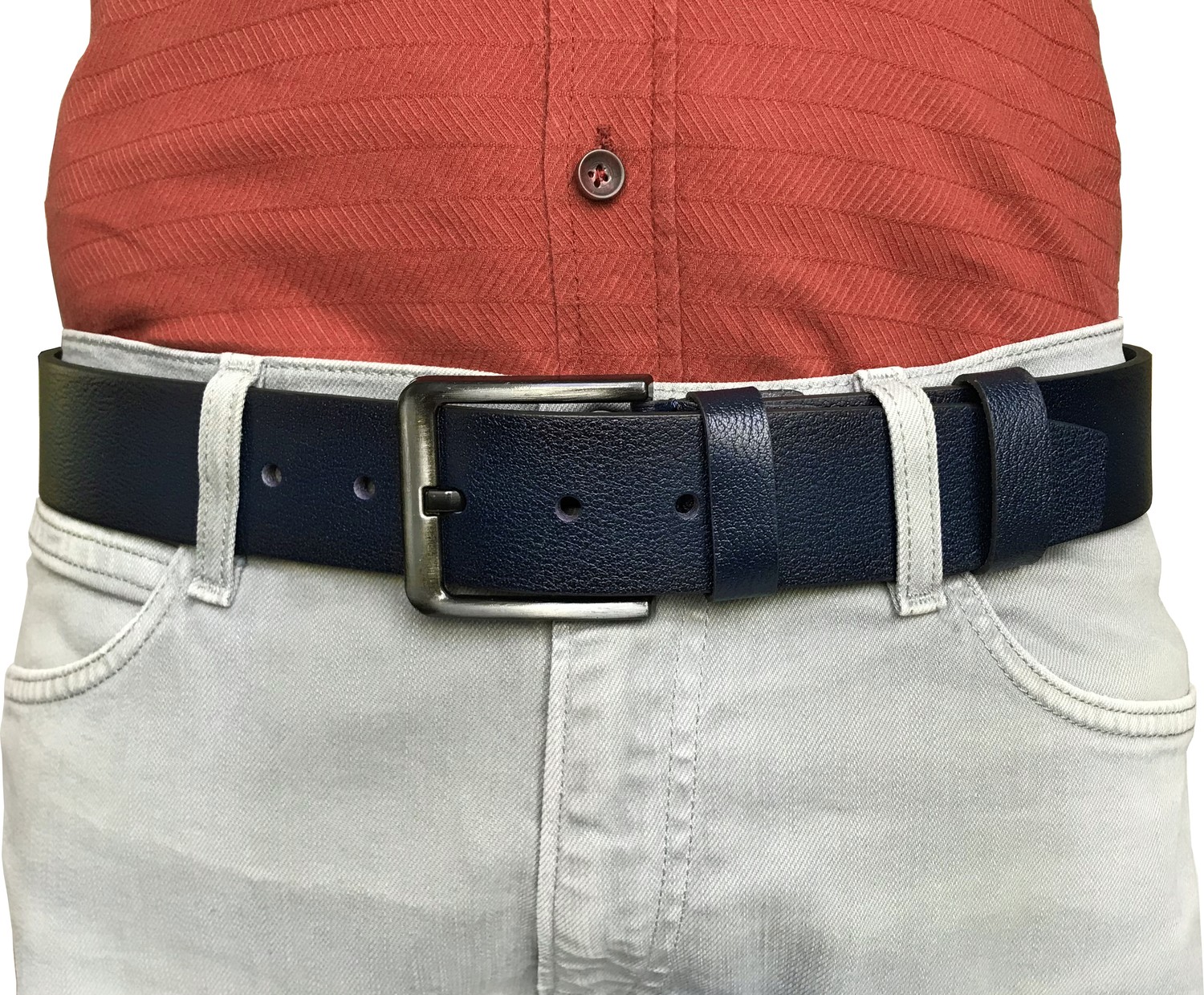 GoDeri Deri 4.5 cm Siyah Kot, Spor Kemer