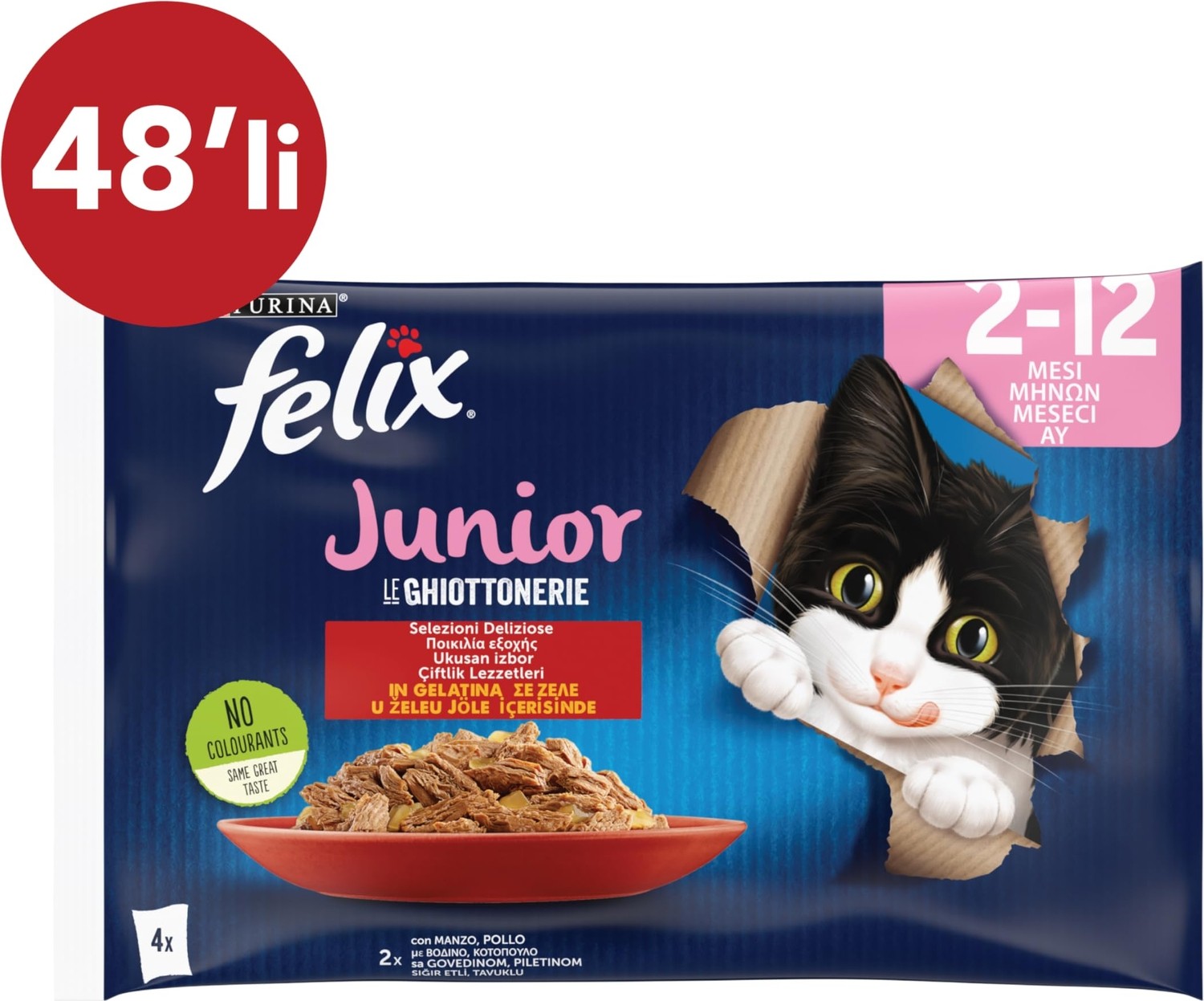 Aesco Felix Yavru Kedi Avantajlı Paket (12X4= 85GR) görsel 2
