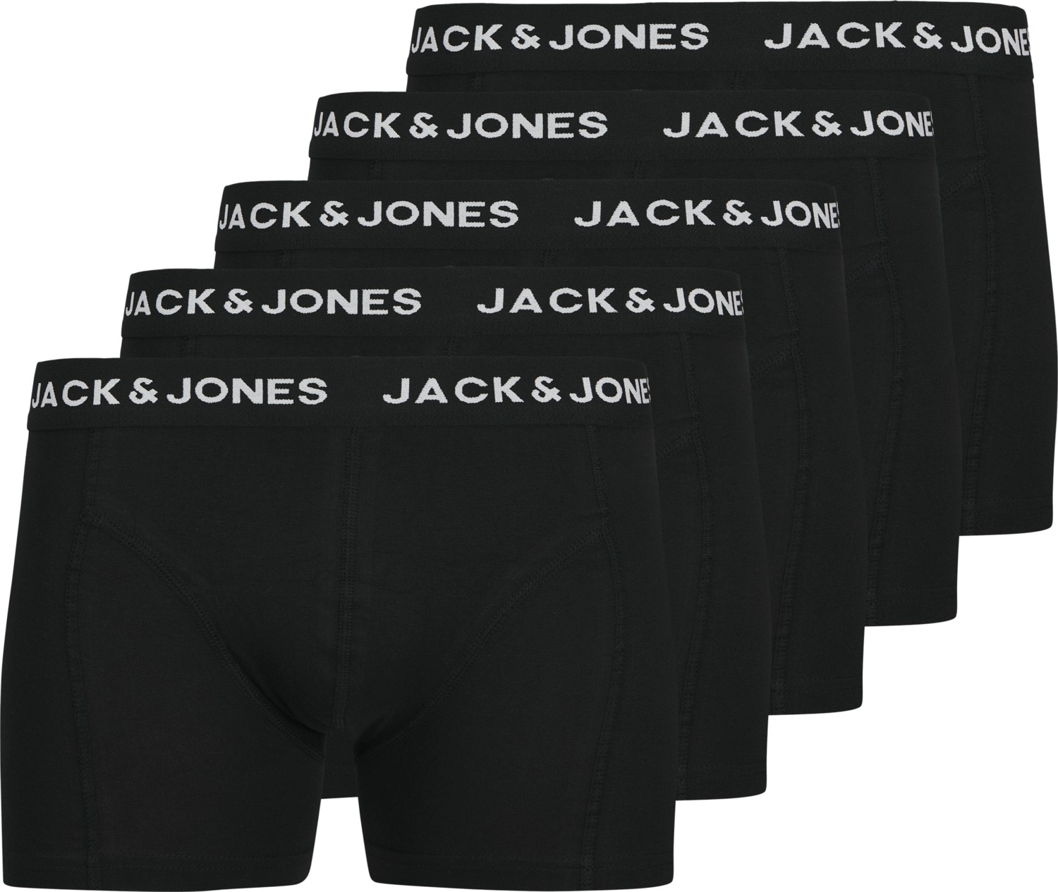 Jack & Jones Erkek Logolu Beli Lastikli 5'li Boxer Paketi - Anthony