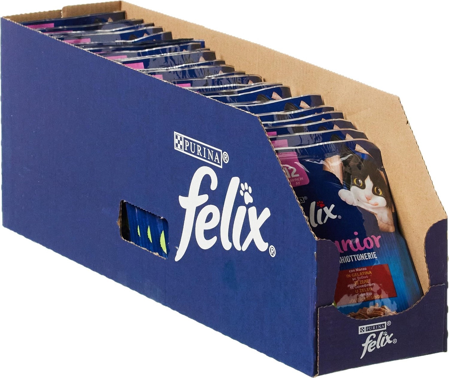 Die Grup Felix Yavru Sığır Etli Kedi Yaş Mama (26 x 85 Gr) görsel 3