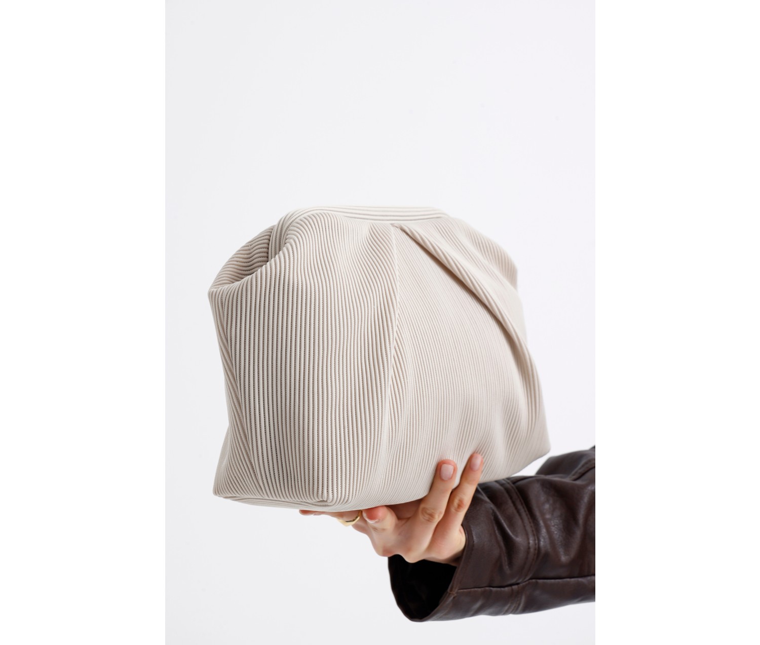 Heybes Kadın Neon Yeşil Piliseli Clutch El Çantası Dokuma Kumaş ile Casual Kullanım için Şık görsel 8