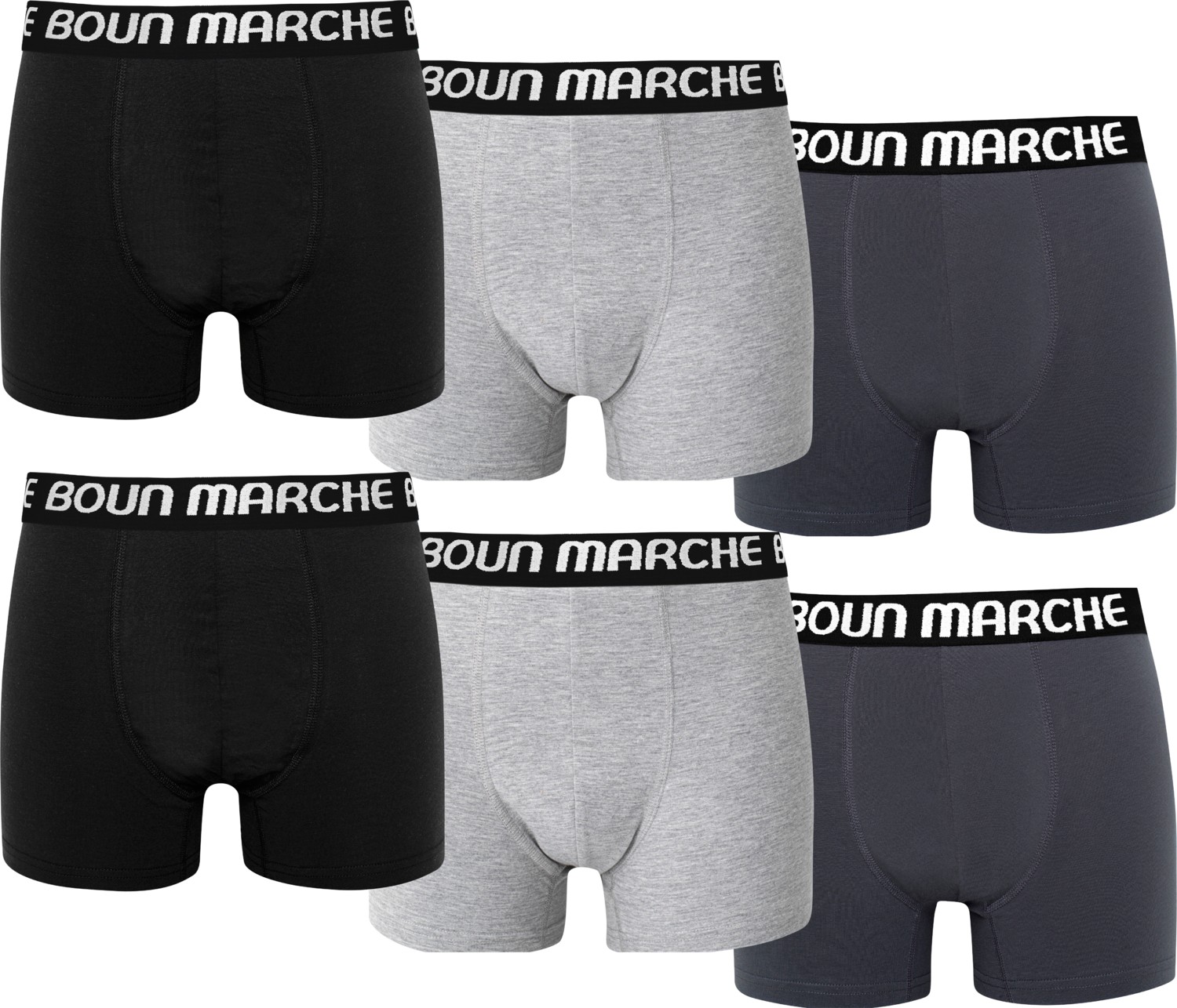 Boun Marche Erkek Boxer Likralı Premıum 6'lı Kutu Royal görsel 7