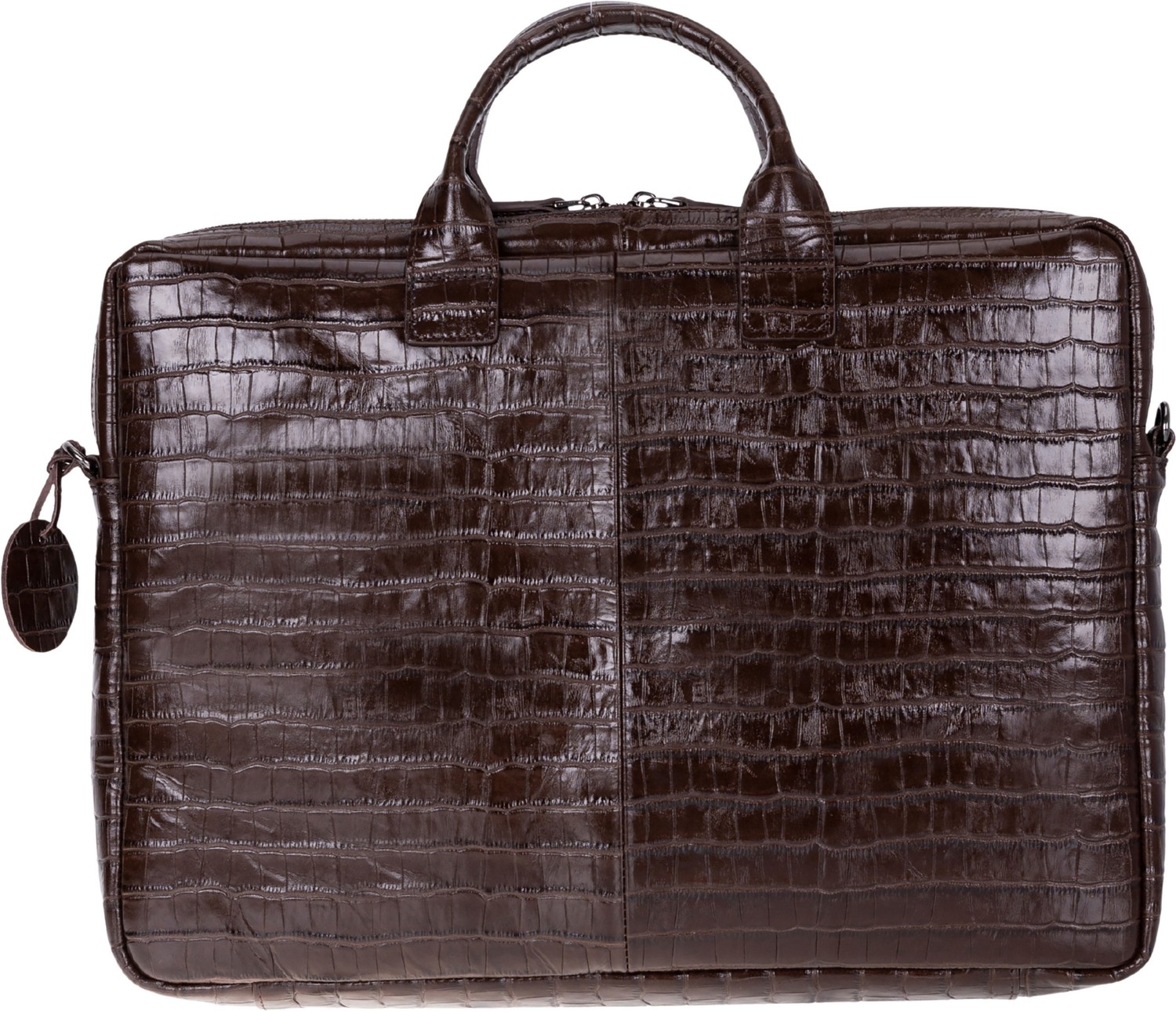 BloominBag Mocha Croco Hakiki Deri 15-16 Inç Macbook/laptop Çantası görsel 5