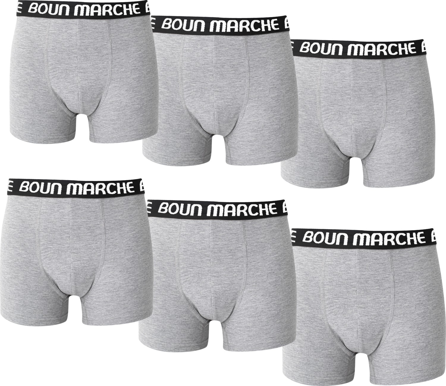 Boun Marche Erkek Boxer Likralı Premium 6'lı Pamuk Chester