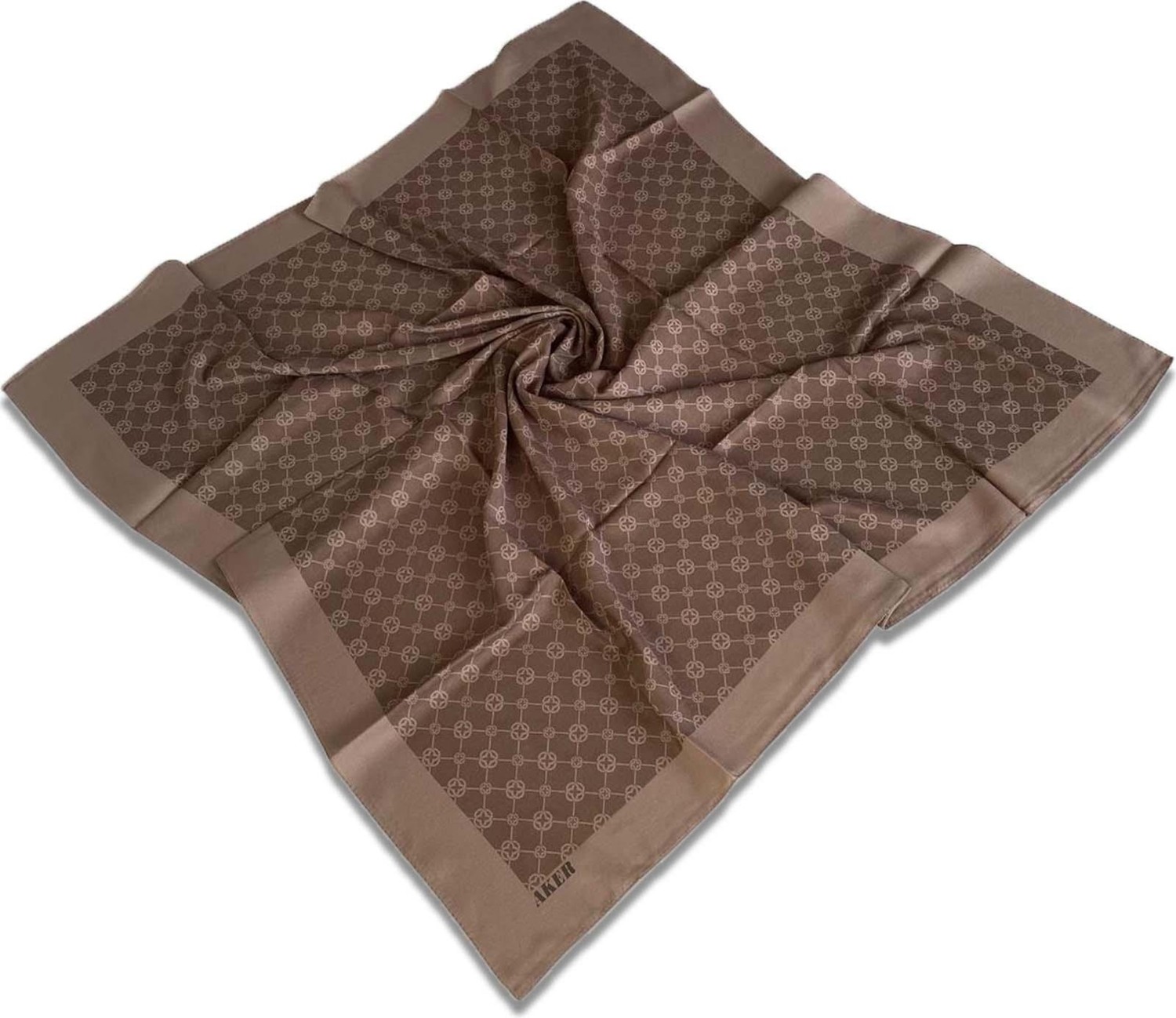 Aker Kahverengi Elegance Monogram Eşarp 1090500-932 görsel 2