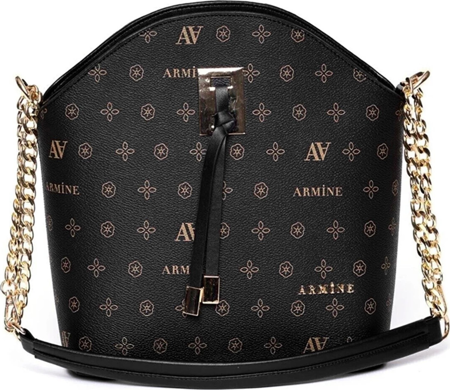 Armine 102 Kadın El Çantası Siyah Baskılı görsel 6