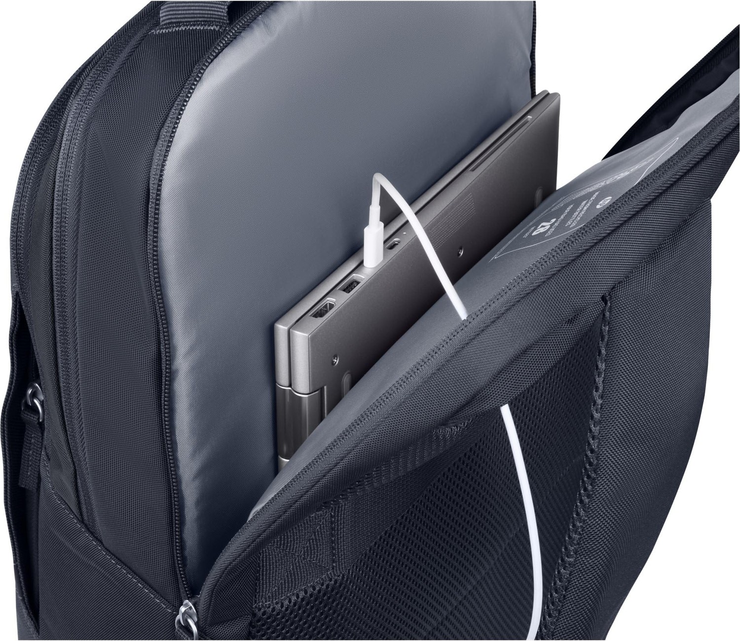 Die Grup Hp 16" Everyday Laptop Sırt Çantası, 600D Geri Dönüşümlü Polyester, 21 L, Dolgulu Bölme, Su Geçirmez, Gri görsel 3