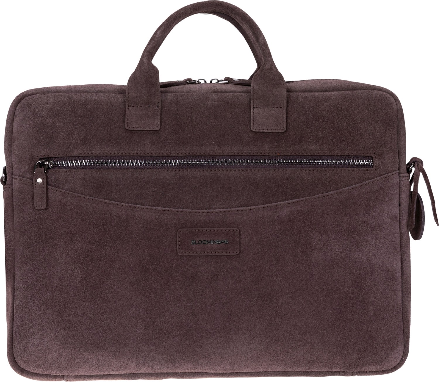 BloominBag Mocha Still Hakiki Süet Deri 15-16 Inç Macbook/laptop Çantası görsel 3