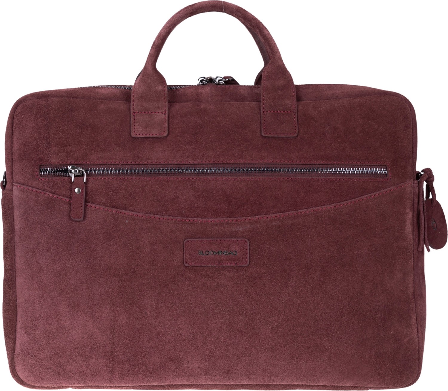 BloominBag Burgundy Still Hakiki Süet Deri 15-16 Inç Macbook/laptop Çantası görsel 5