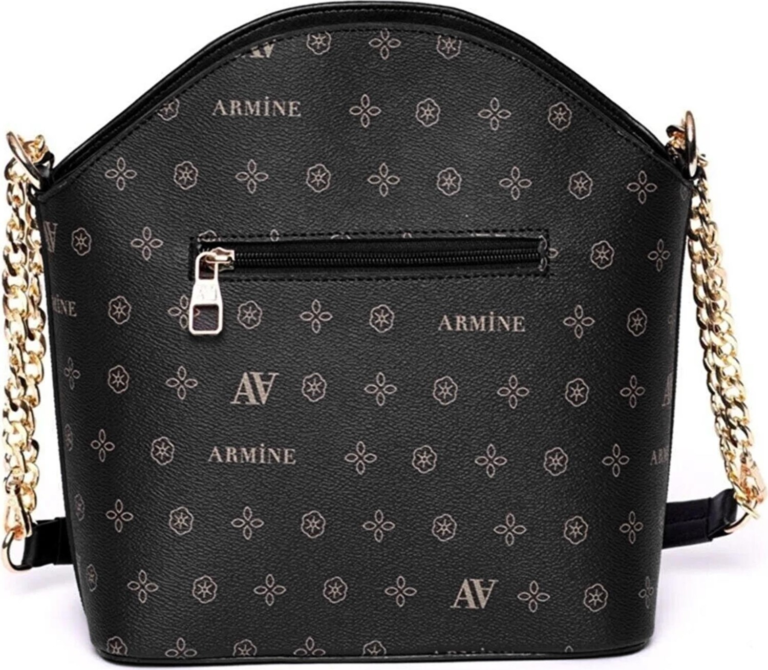 Armine 102 Kadın El Çantası Siyah Baskılı görsel 8