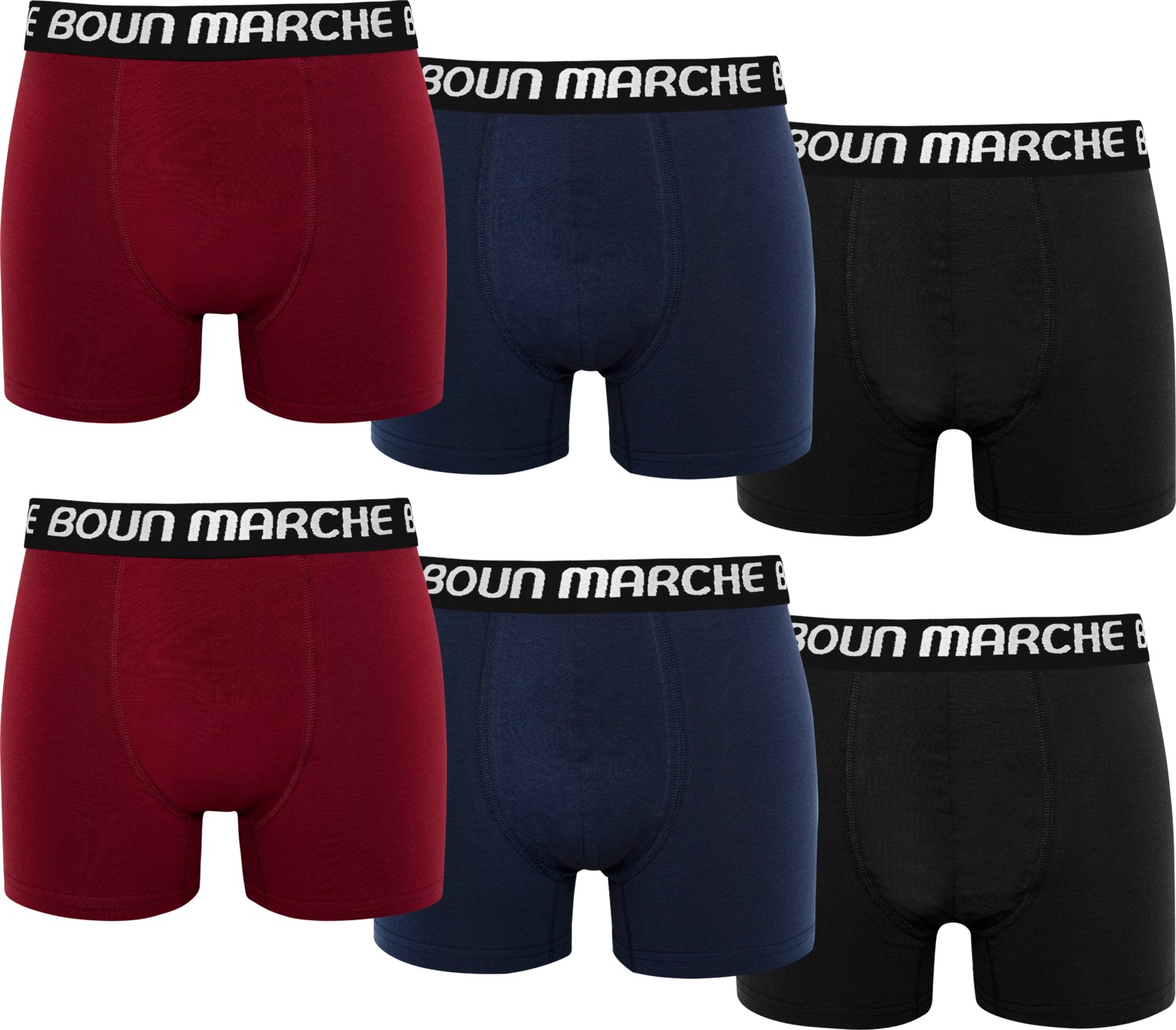 Boun Marche Erkek Boxer Likralı Premıum 6'lı Kutu Royal