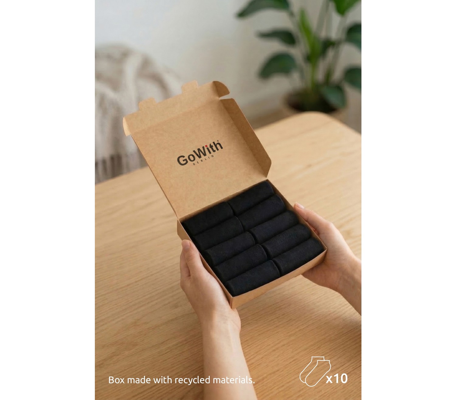 GoWith 10'lu Bambu Premium Dikişsiz Kutulu Nefes Alabilir Erkek Kadın Sneaker Çorap, Likralı 200 Iğne Esnek Sıkmayan Siyah Beyaz Gri Kısa Patik Çorabı 3006 görsel 3