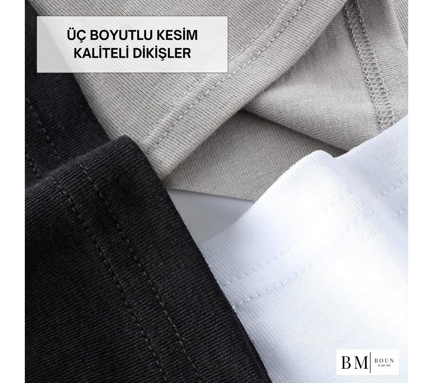 Boun Marche Erkek Atlet Premium 3'lü Kutu Penye Süprem %100 Pamuk görsel 4