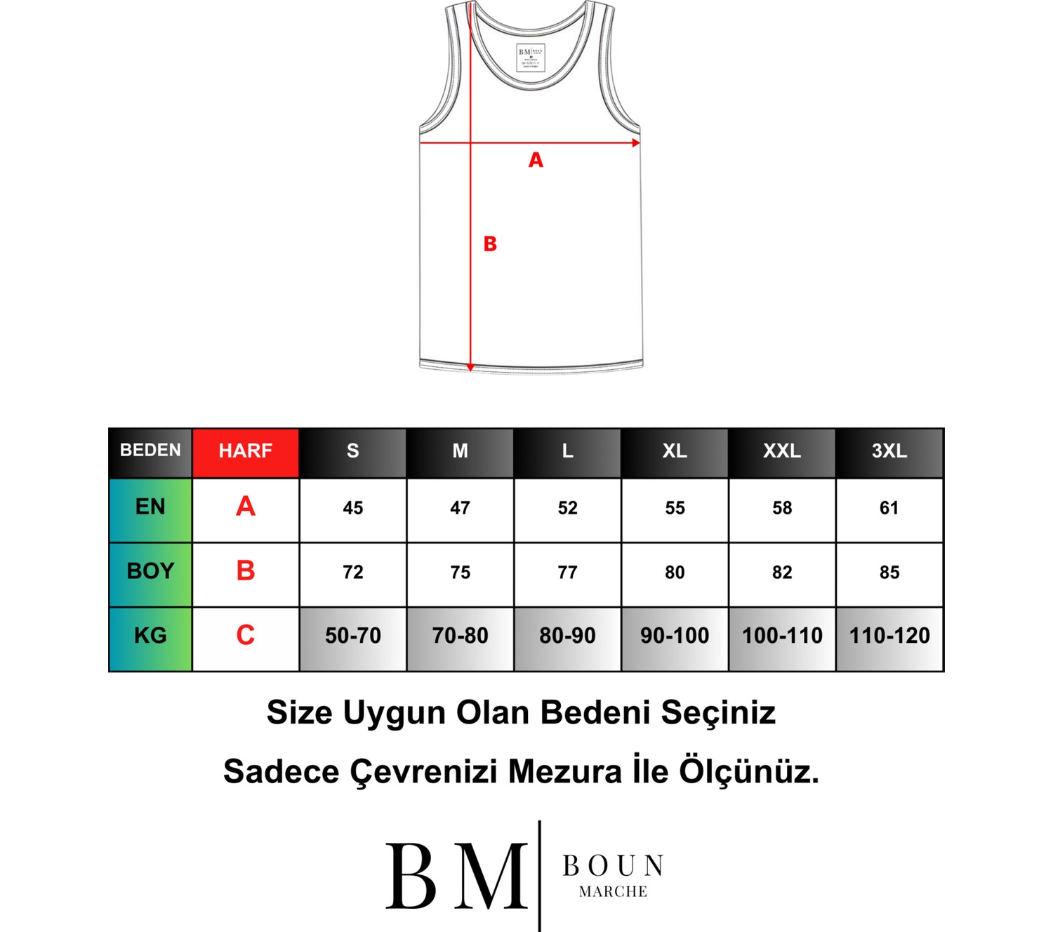 Boun Marche Erkek Atlet Premium 3'lü Kutu Penye Süprem %100 Pamuk görsel 6