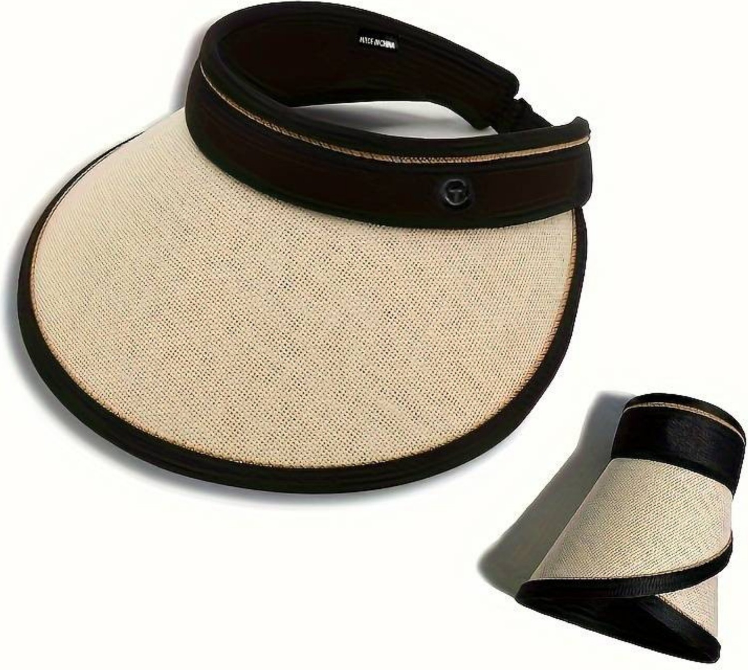 Pouniq Vizör Hasır Şapka - Tenis/golf Kadın Şapka - Ayarlanabilir & Katlanabilir Siperlik görsel 6