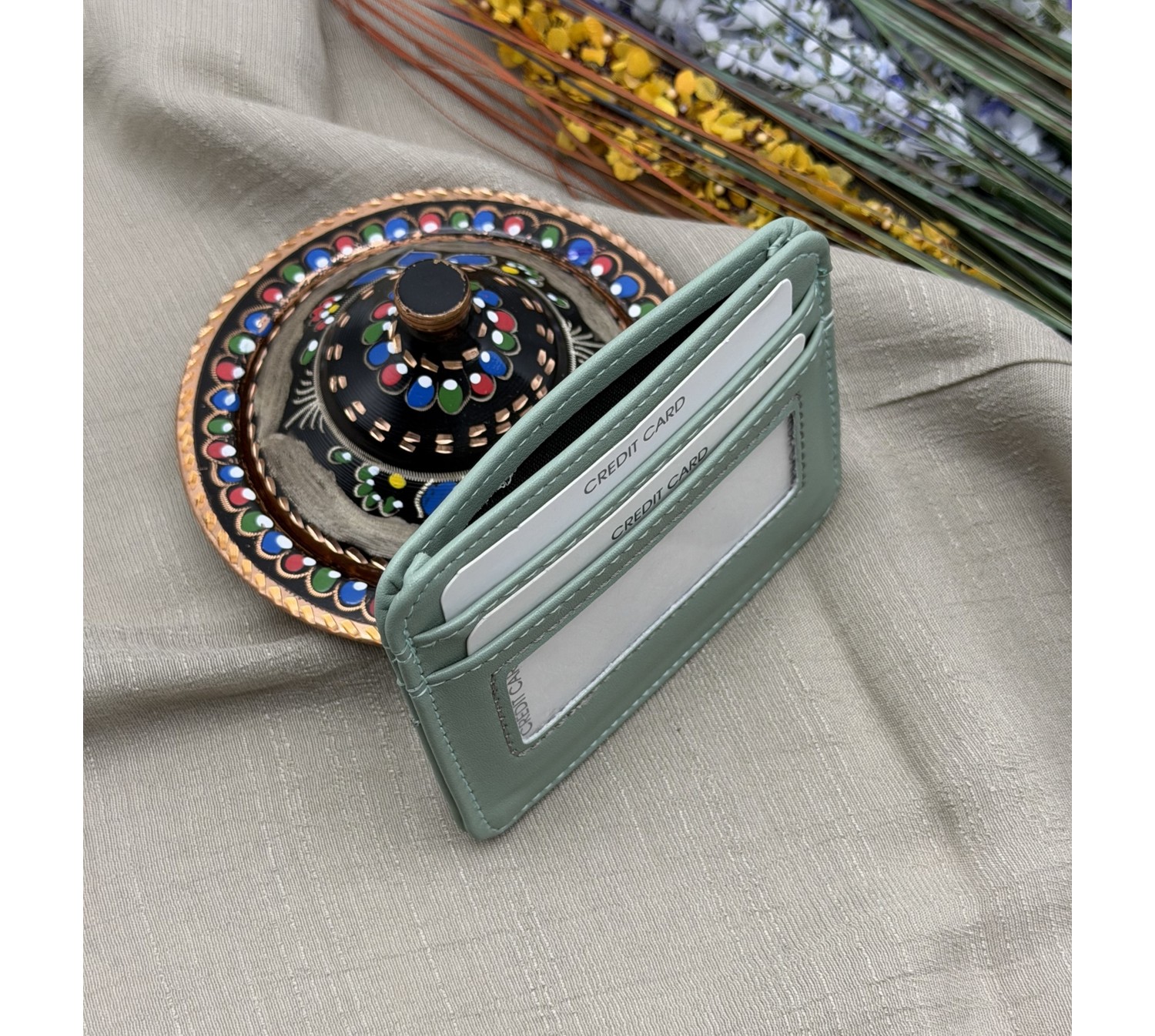 womancraft Sonya Kartlık %100 Suni Deri Minimalist Stil Gündelik Kullanım İçin 10 x 8 cm görsel 4