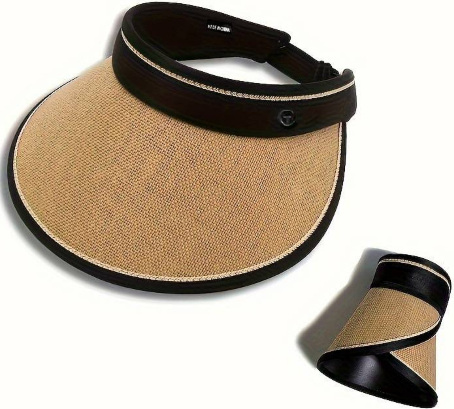 Pouniq Vizör Hasır Şapka - Tenis/golf Kadın Şapka - Ayarlanabilir & Katlanabilir Siperlik