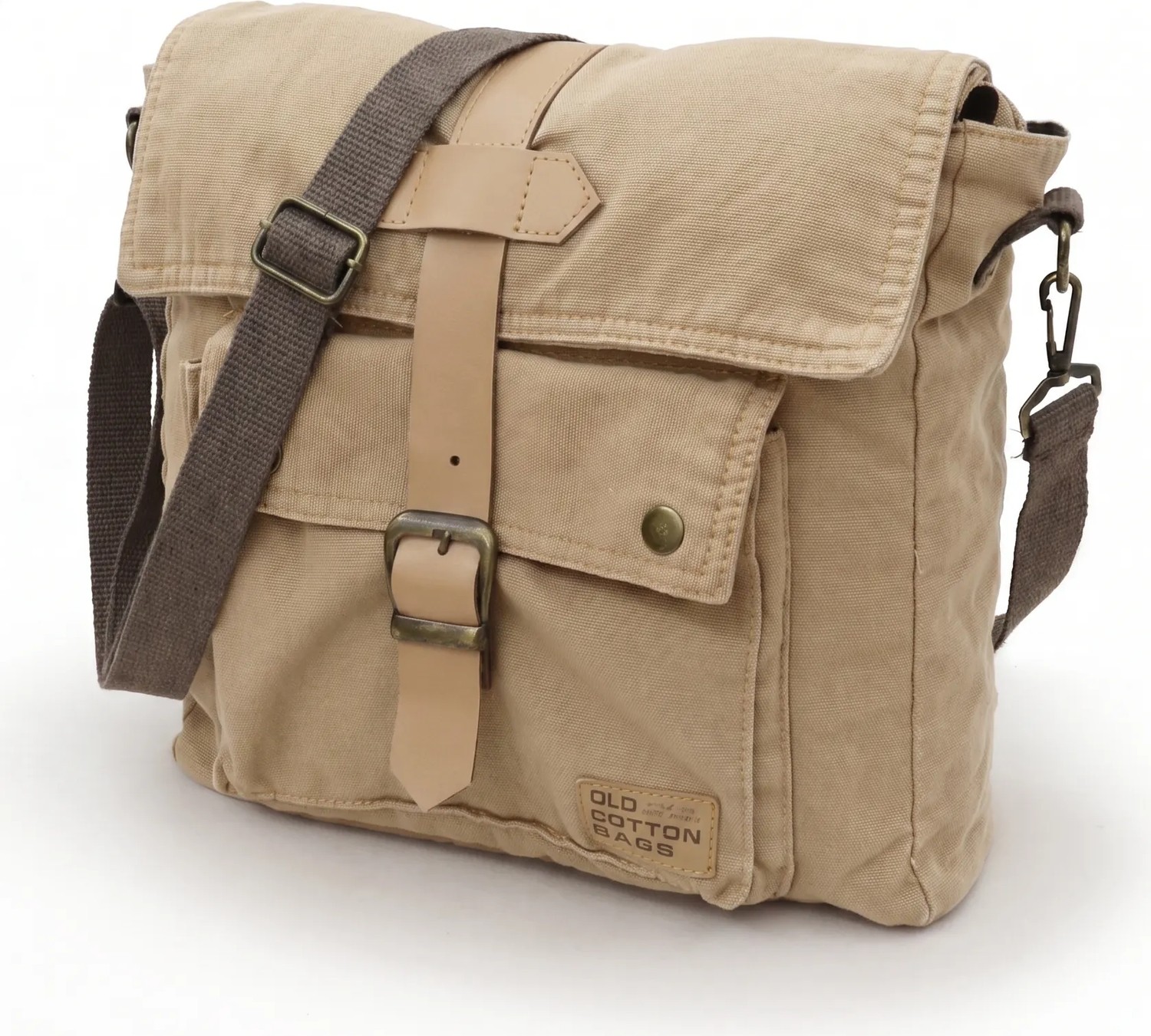 Old Cotton Cargo 7170 Haki Renkli Postacı Omuz Çantası Günlük Kullanım İçin Ergonomik Tasarım