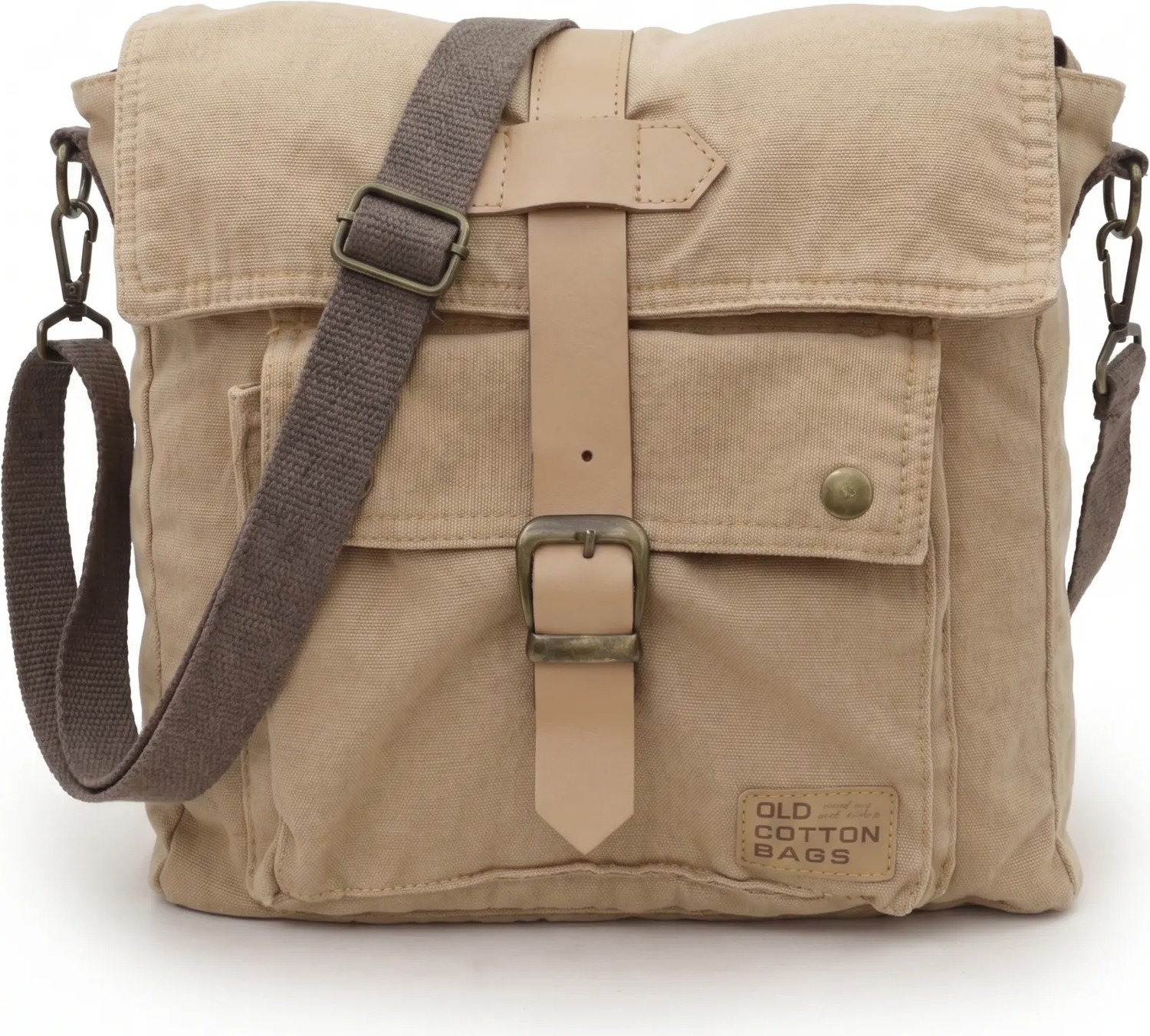 Old Cotton Cargo 7170 Haki Renkli Postacı Omuz Çantası Günlük Kullanım İçin Ergonomik Tasarım görsel 2