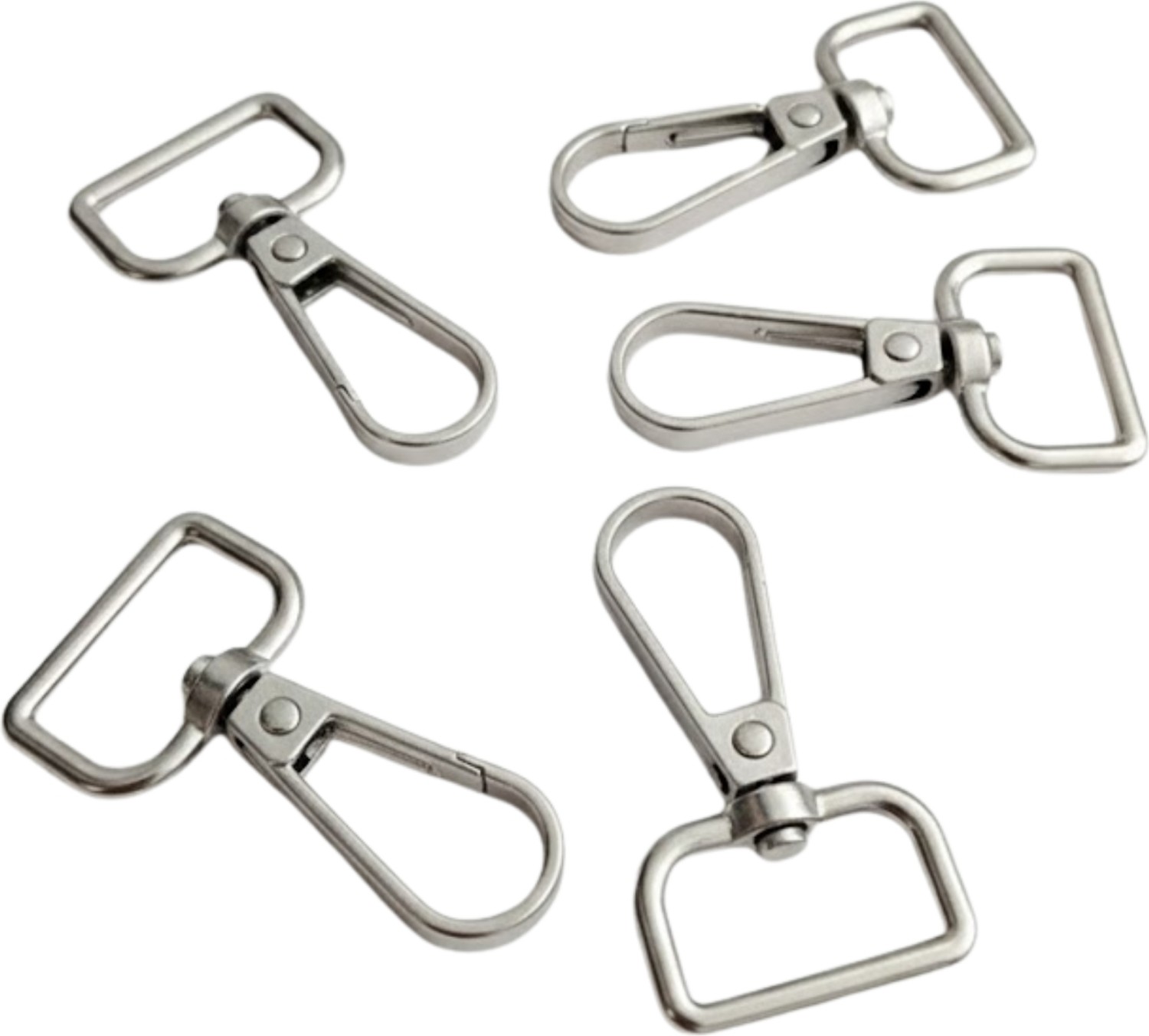 Orhan Çanta 2.5 cm Kare Kanca Nikel (Gümüş) - Metal Çanta ve Cüzdan Askı Klipsi - 20 Adet görsel 6