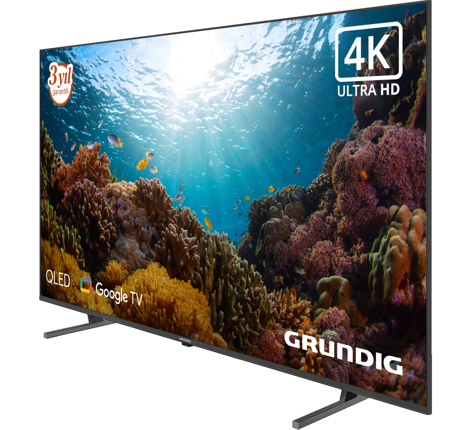 Resim Grundig 75 GJQ 9250 75" 190 Ekran Uydu Alıcılı 4K Ultra HD Google Smart QLED TV 