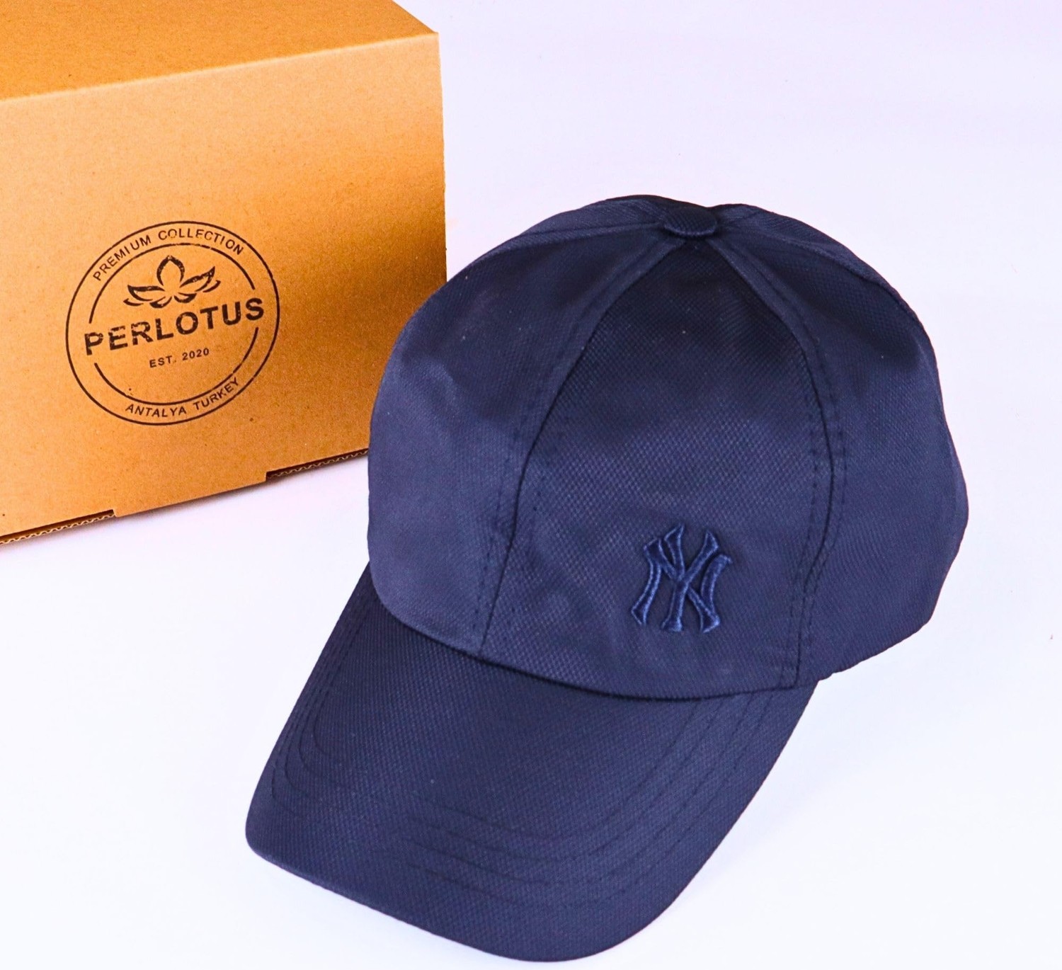 Die Grup Perlotus Unisex Ny New York Temalı Ayarlanabilir Micro Spor Şapka Lacivert görsel 2