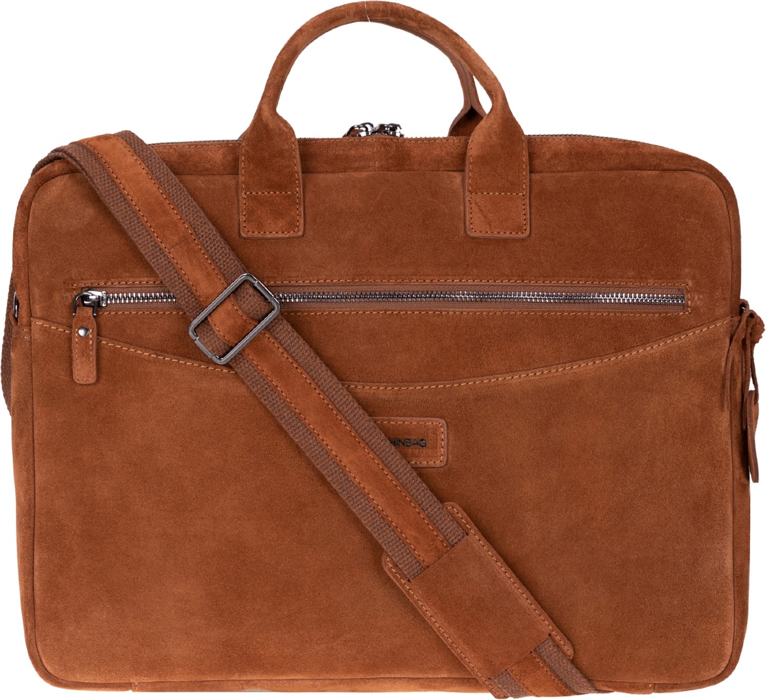 BloominBag Camel Still Hakiki Süet Deri 15-16 Inç Macbook/laptop Çantas