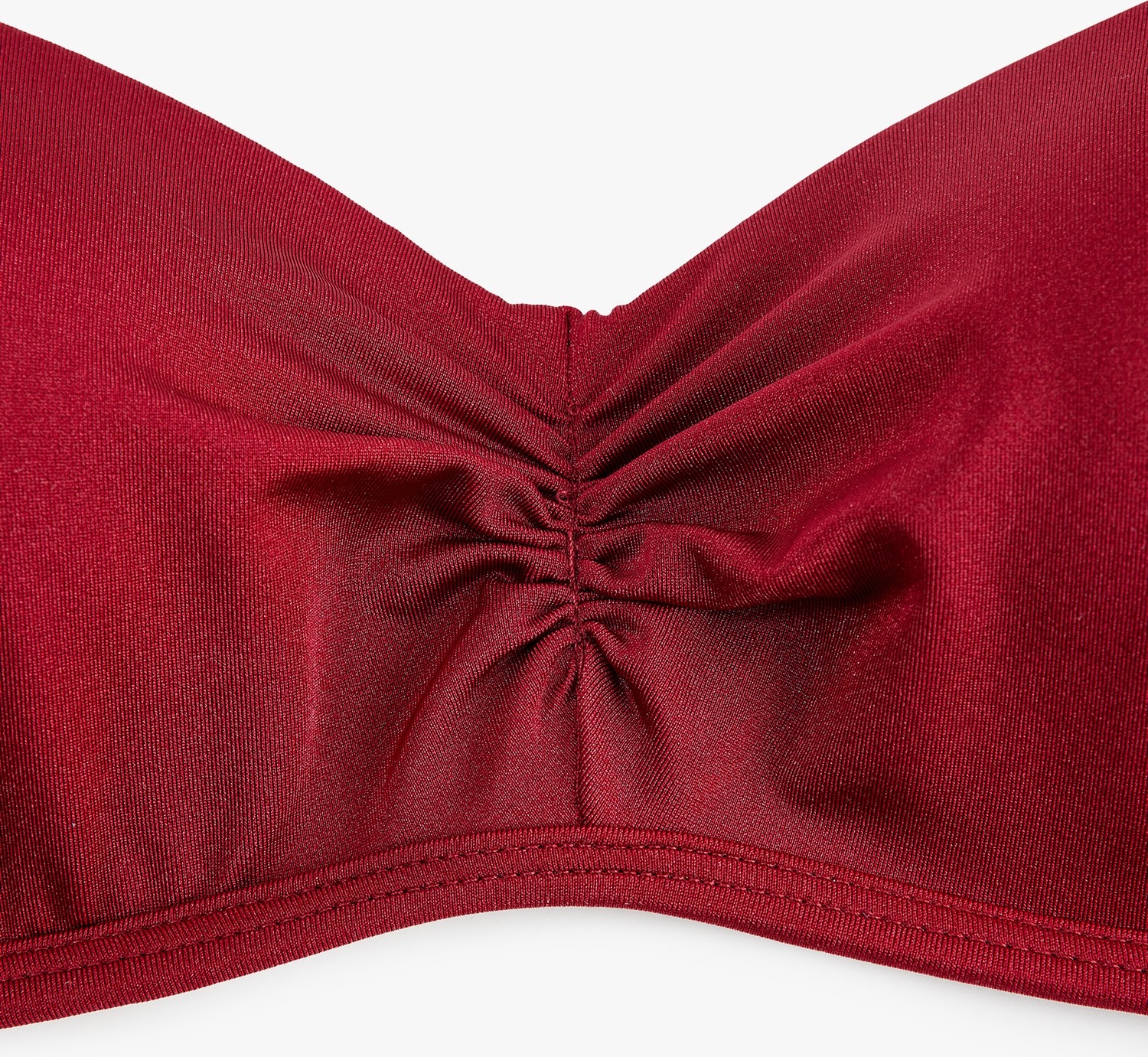 Koton Kalp Yaka Drape Detaylı Straplez Bikini Üstü görsel 3