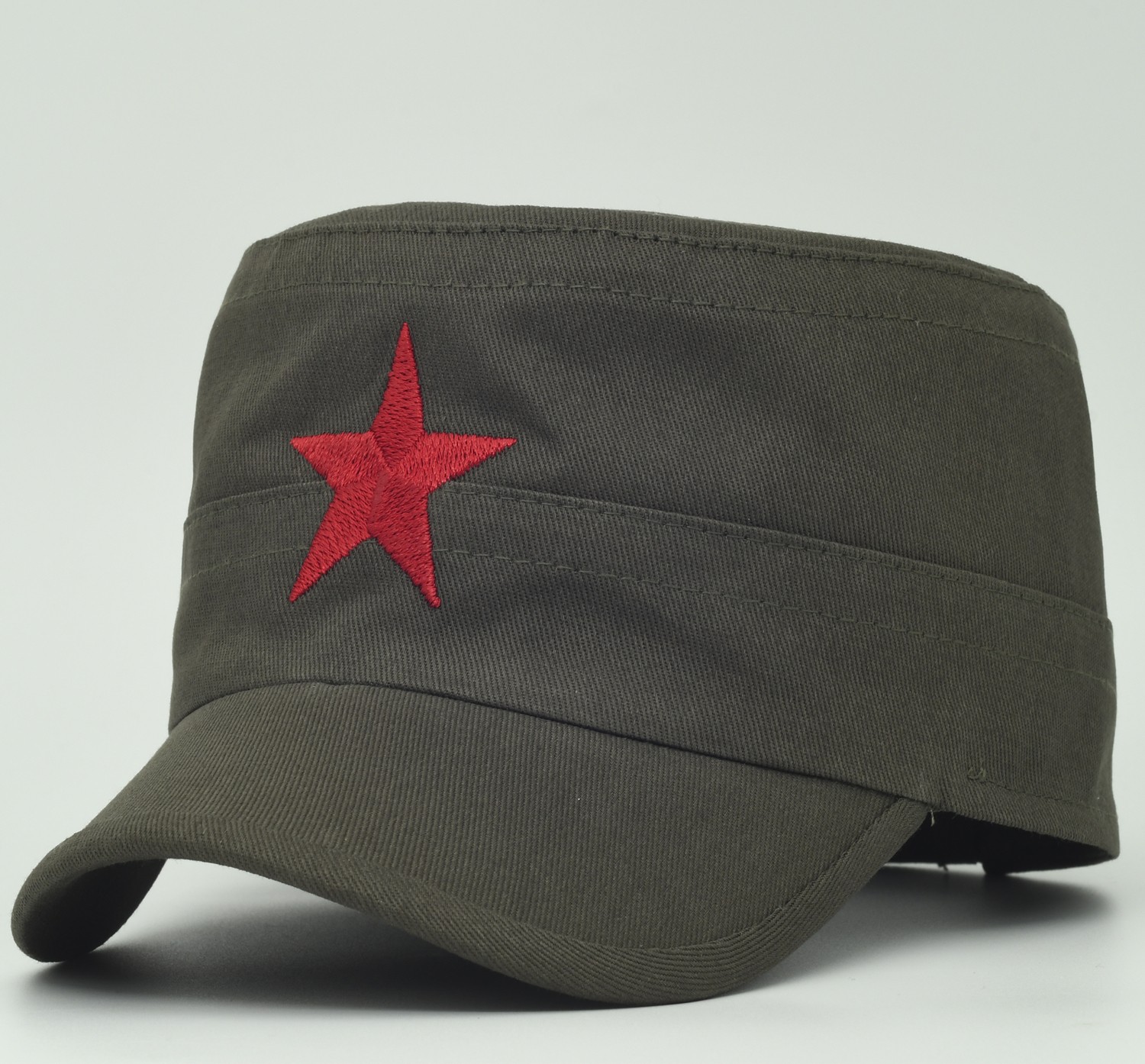 Şapkadan Yıldızlı Fidel Castro Che Guevara Şapkası Yeşil Renk görsel 2