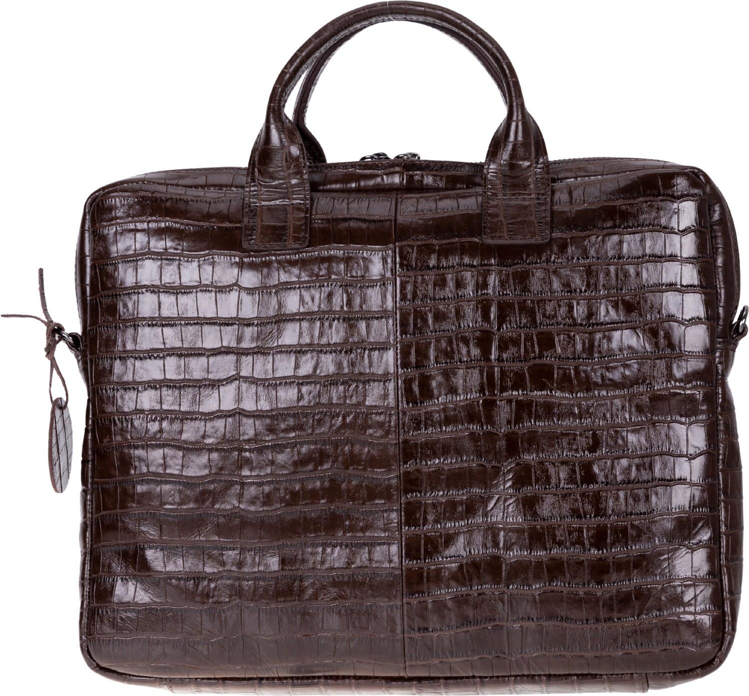 BloominBag Mocha Croco Hakiki Deri 13-14 Inç Macbook/laptop Çantası görsel 6