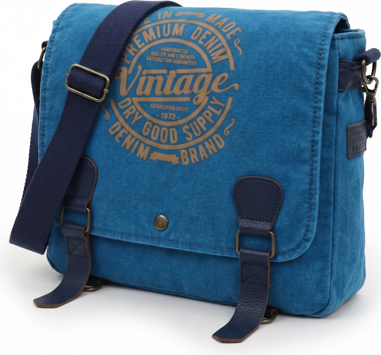 Mandosi Unisex Vintage Postacı Çantası Laptop Evrak ve Okul Omuz Çantası - 8045