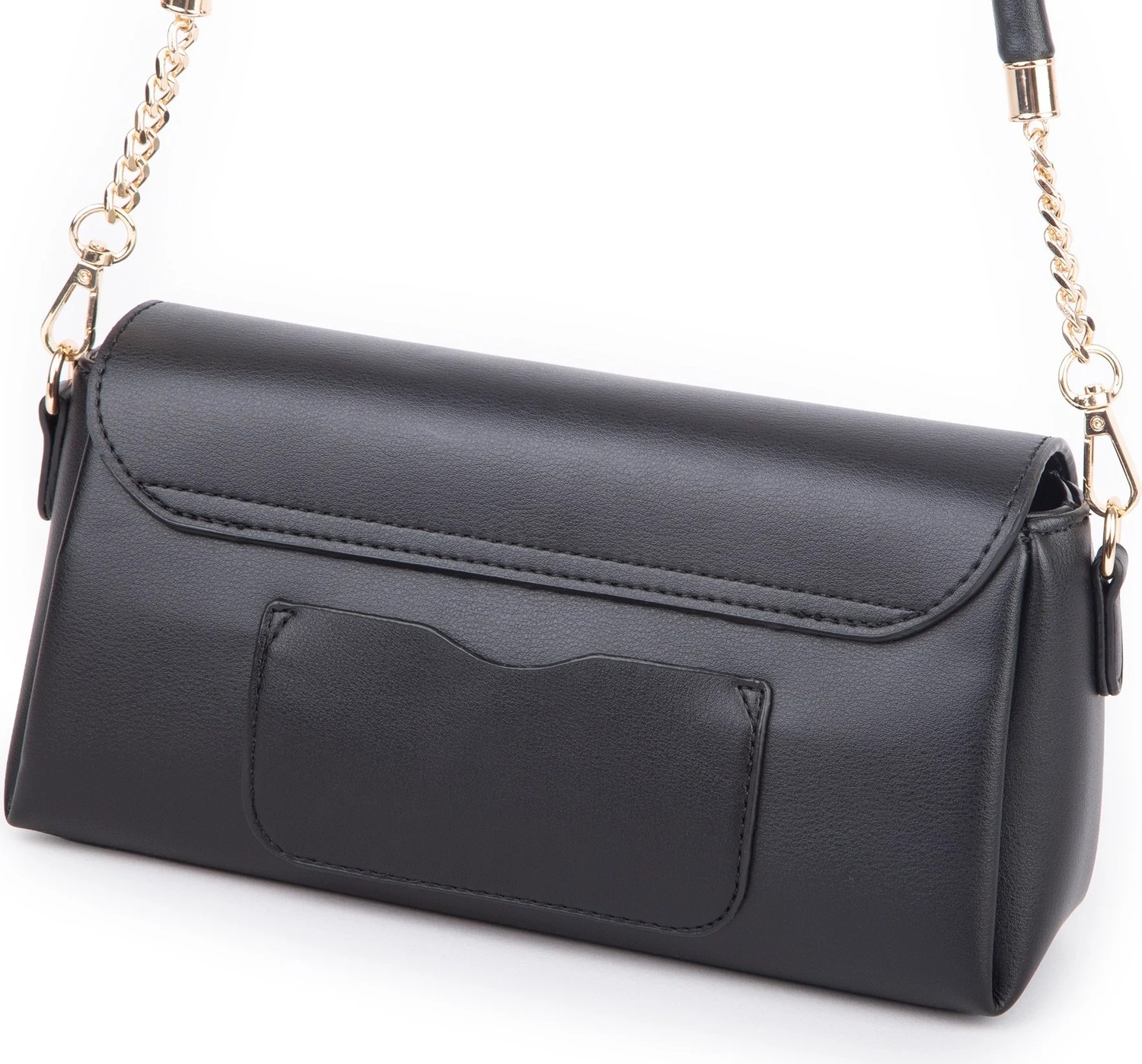 Nas Bag Kadın Sade Şık Omuz ve Çapraz Çanta (En 24 cm ;boy 12 cm ) Siyah görsel 4