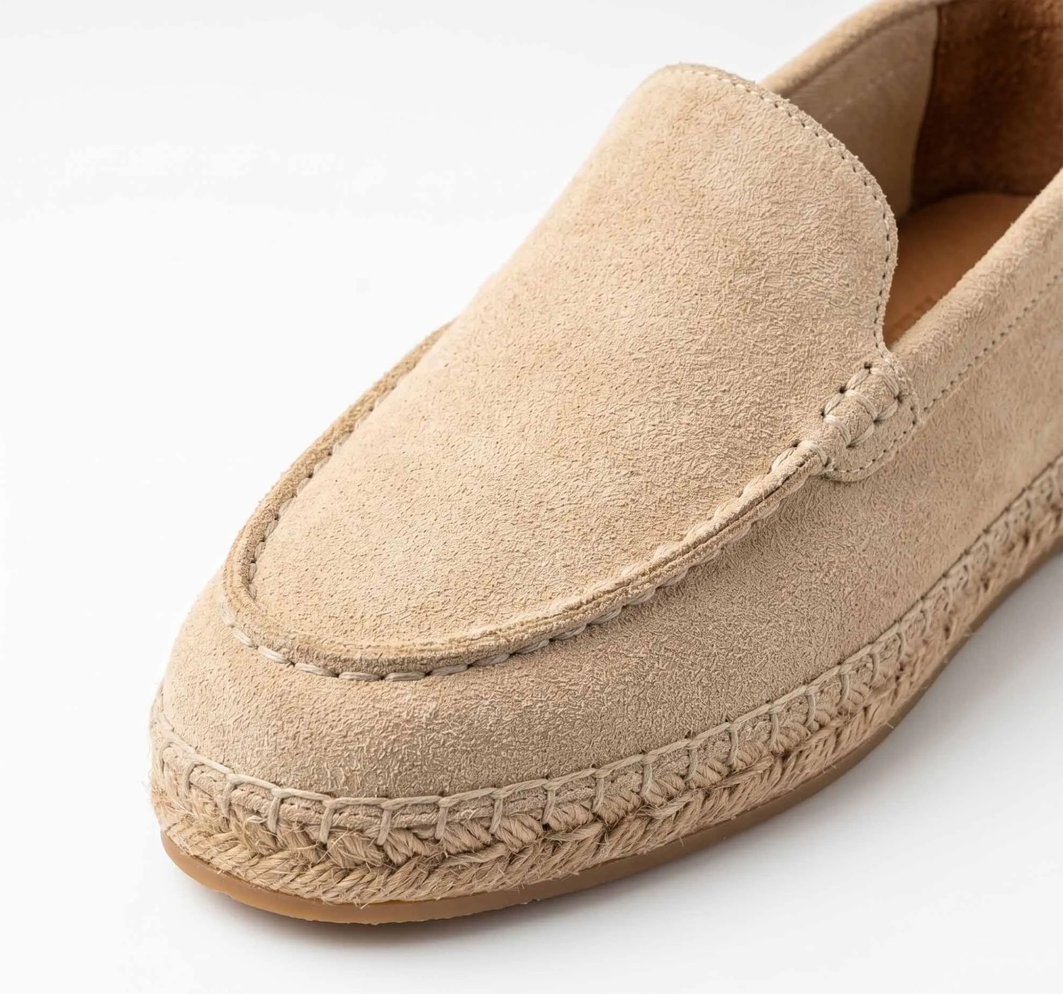 Siba Shoes Ruby Süet Deri Bej Kadın Espadril görsel 5