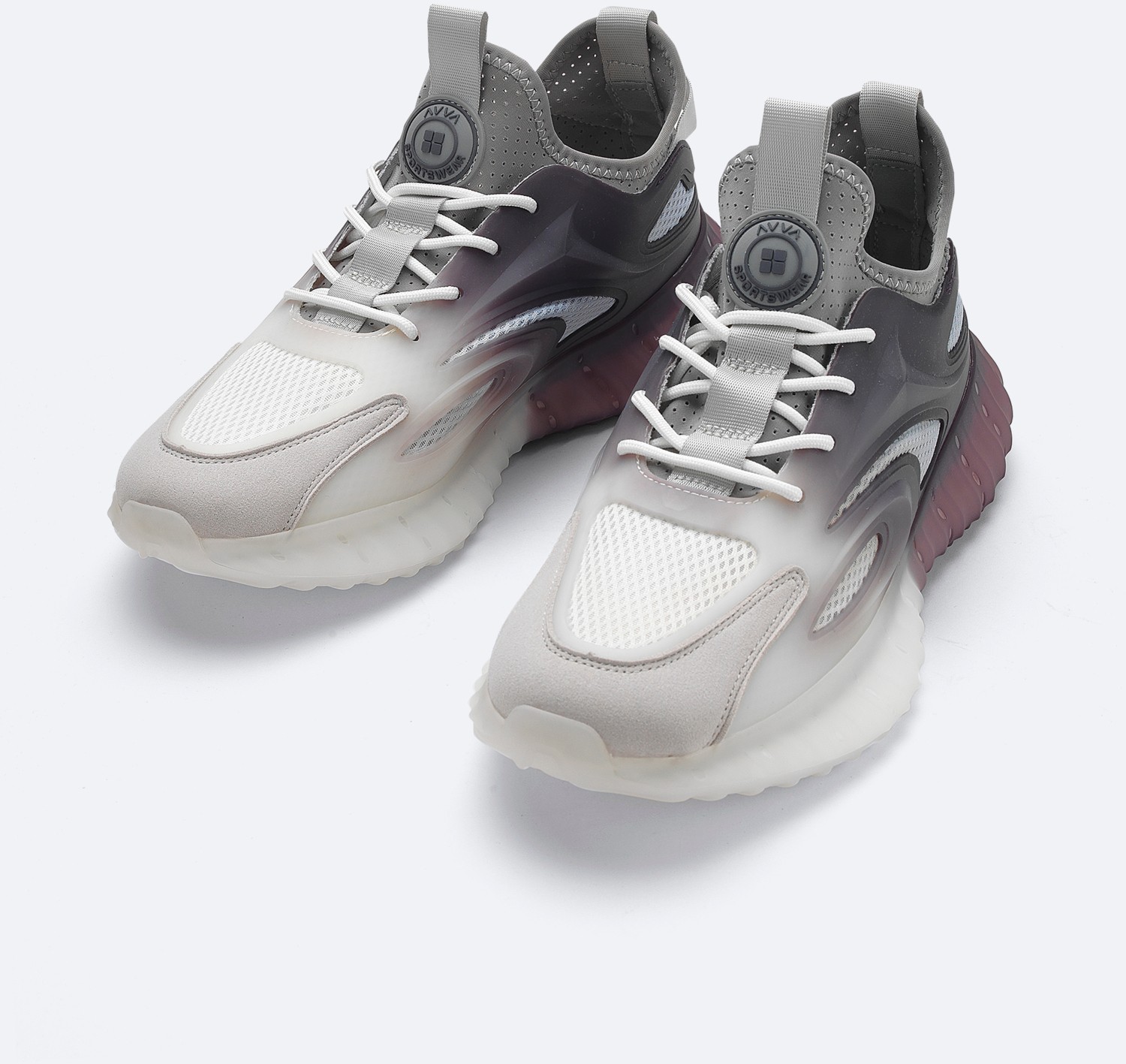 AVVA Erkek Gri Nefes Alan Hafif Sneaker Ayakkabı A41Y8024 görsel 2