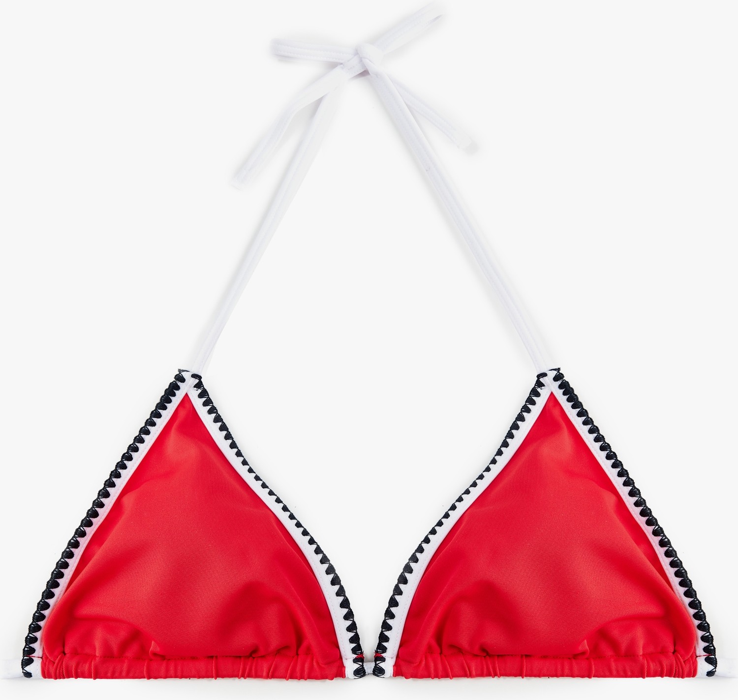 Koton Renk Kontrastlı Kroşe Detaylı Üçgen Bikini Üstü görsel 3