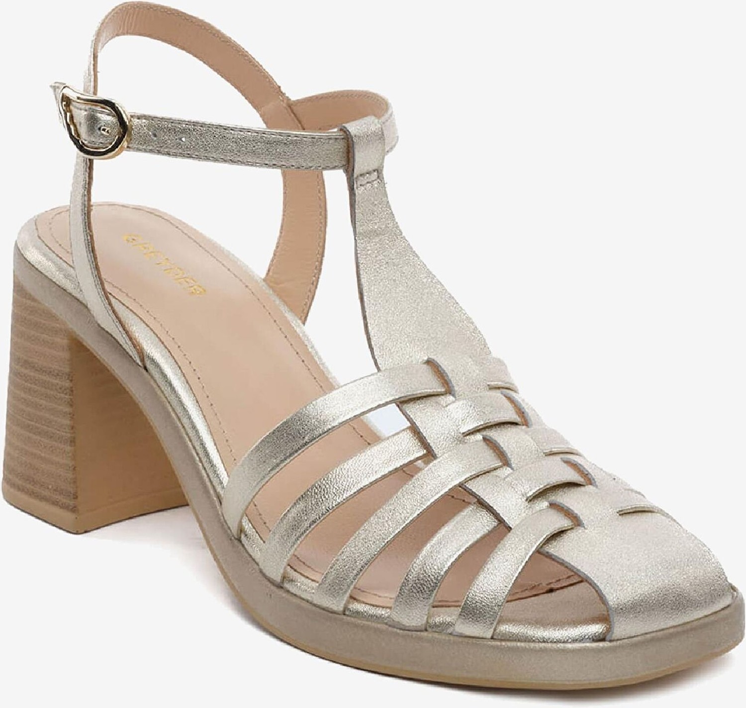 Greyder Kadın Altın Hakiki Deri Topuklu Sandalet 5Y2WS59246 görsel 7