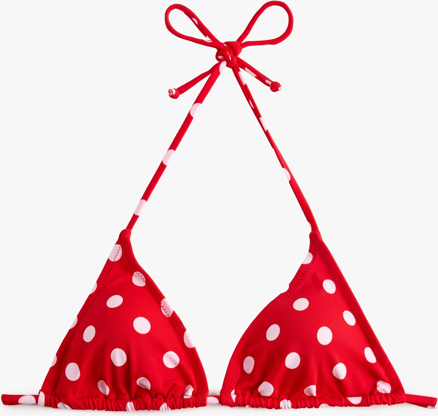 Koton x Sibil Çetinkaya - Boyundan Bağlamalı Puantiyeli Üçgen Bikini Üstü