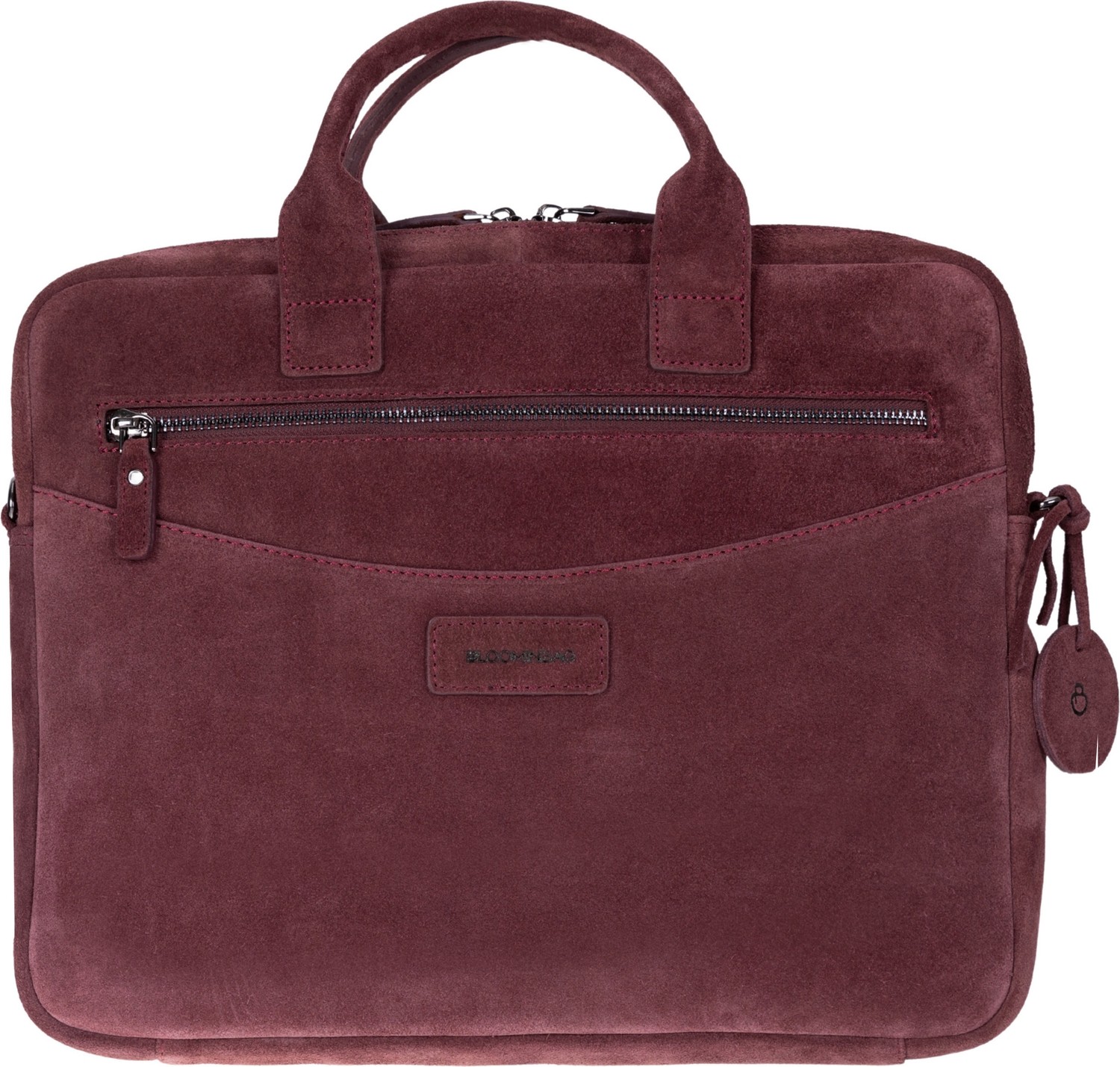 BloominBag Burgundy Still Hakiki Süet Deri 13-14 Inç Macbook/laptop Çantası görsel 5